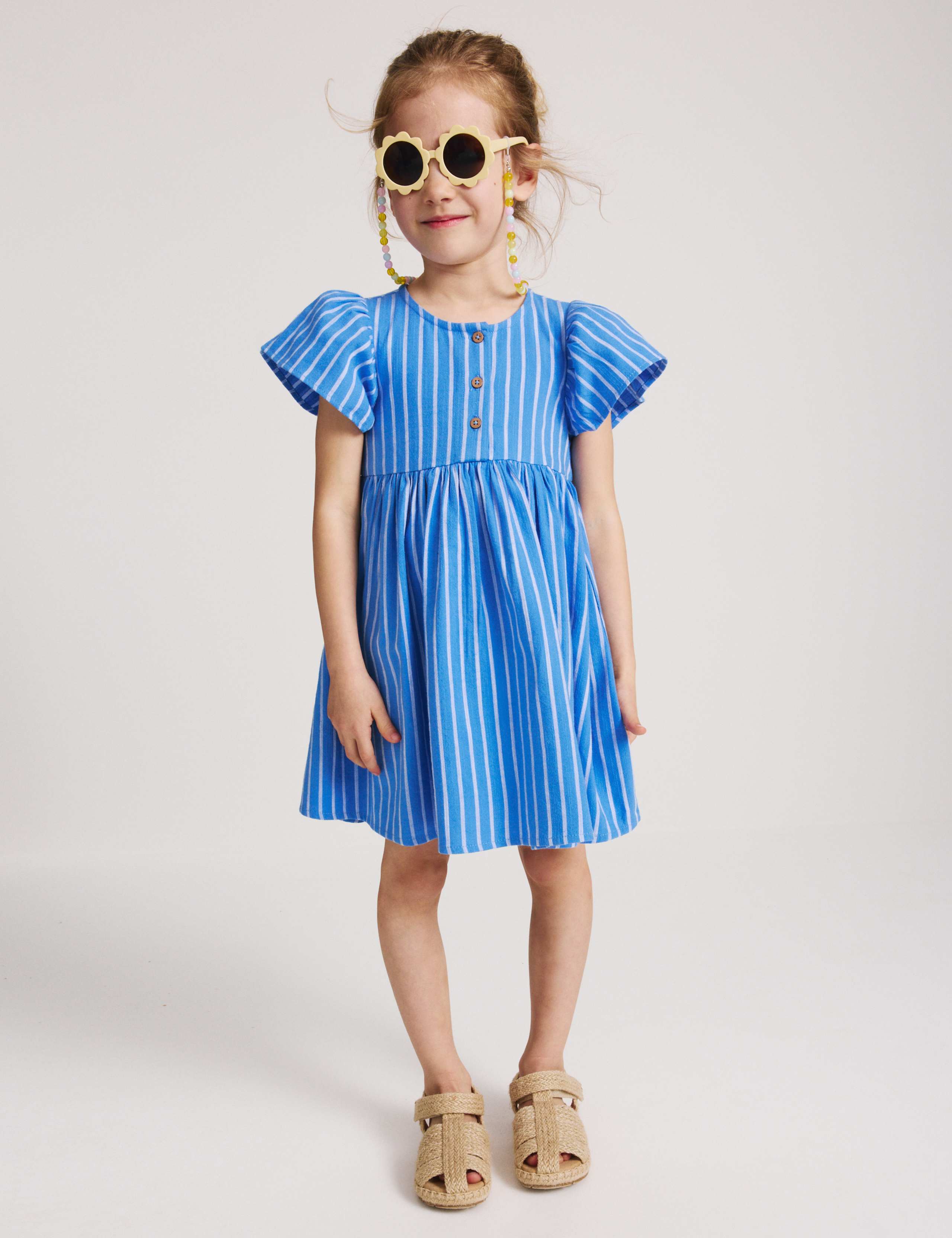 Pure Cotton Striped Dress (2-10 Yrs)
