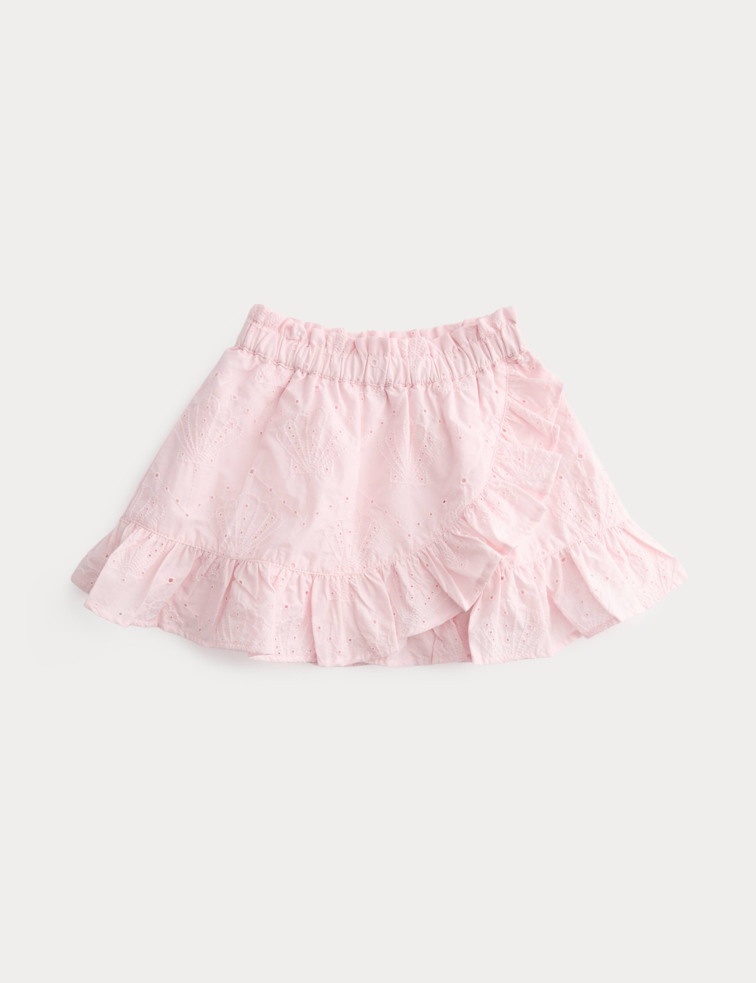 Pure Cotton Broderie Shell Skirt (2-8 Yrs)