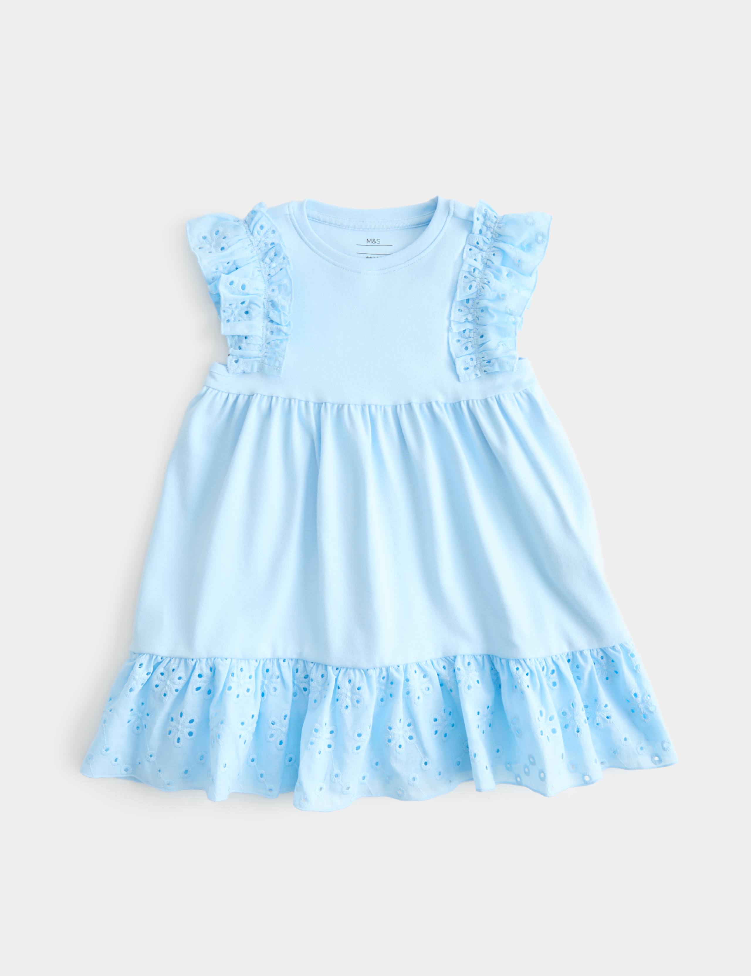 Cotton Rich Broderie Dress (2-8 Yrs)
