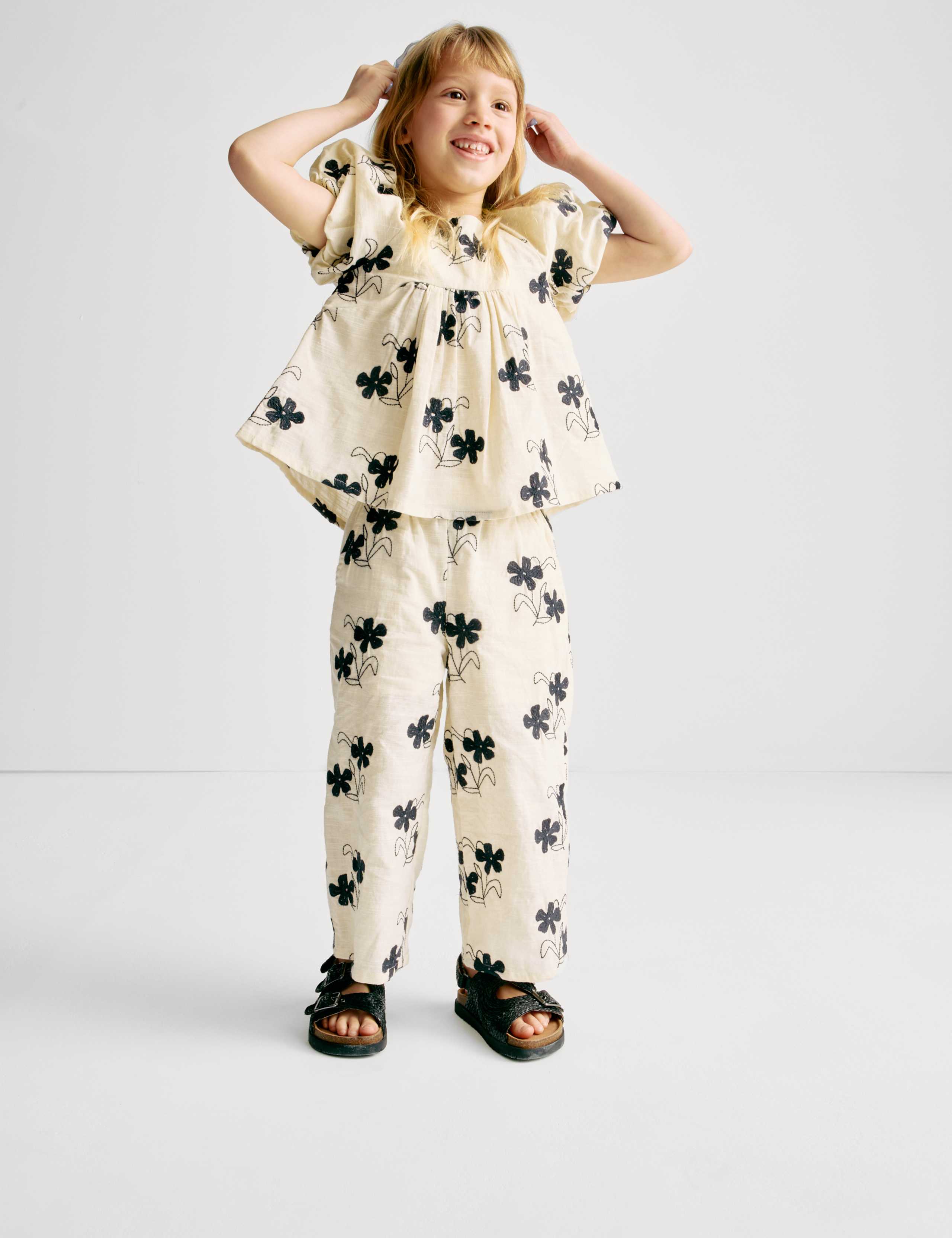 Pure Cotton Floral Woven Outfit (2-8 Yrs)