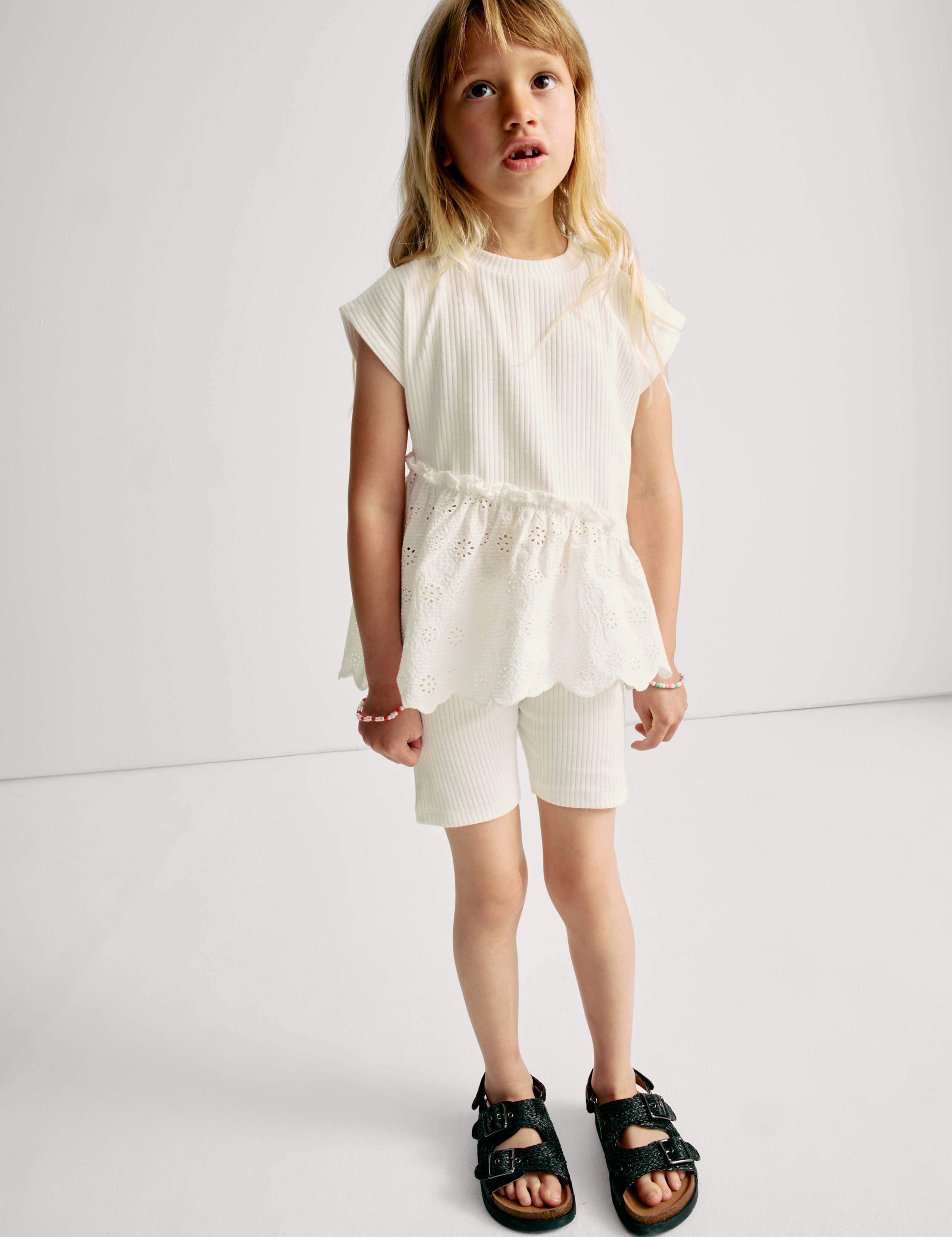 Cotton Rich Top & Cycling Shorts Outfit (1-8 Yrs)