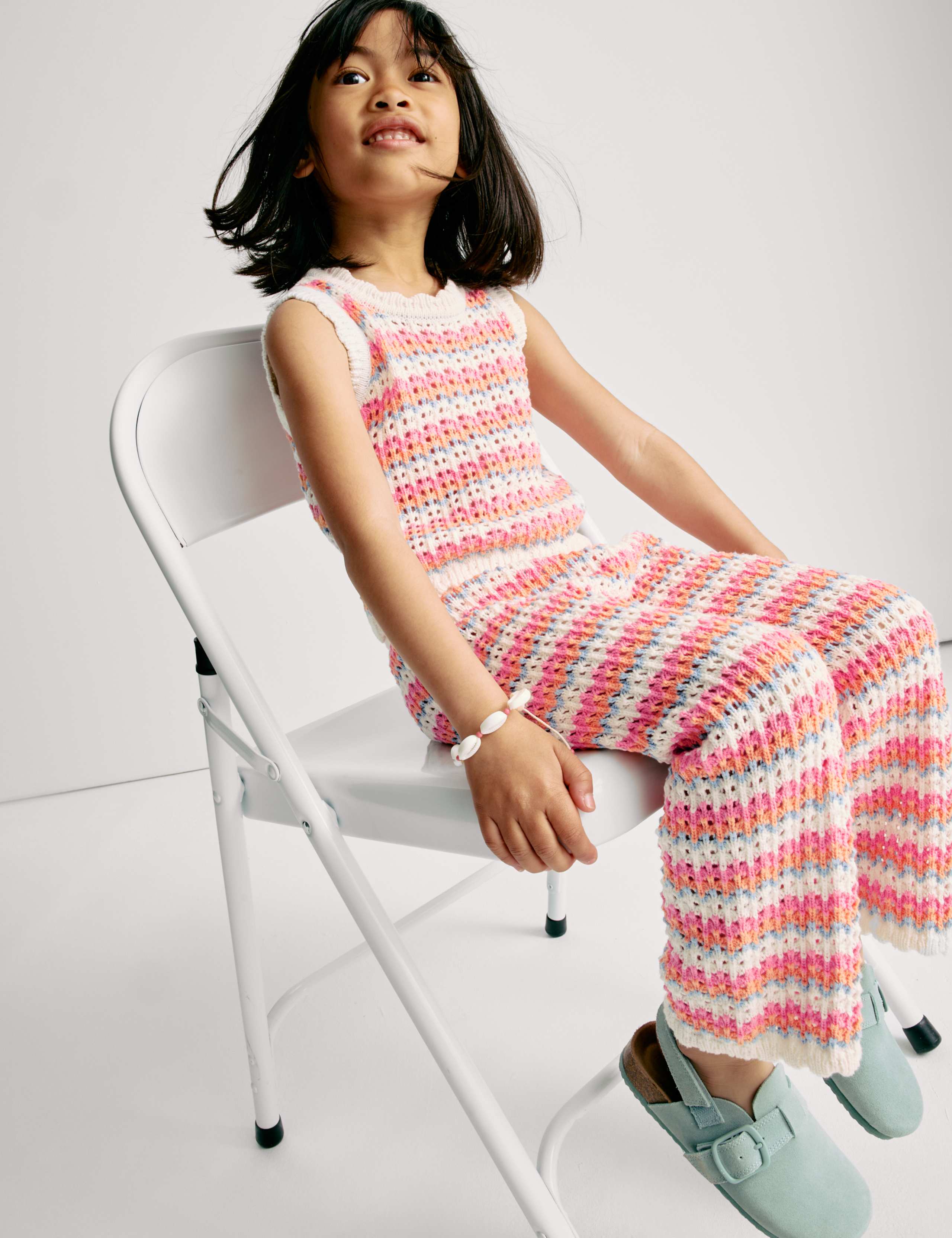 Pure Cotton Striped Top & Bottom Outfit (2-16 Years)