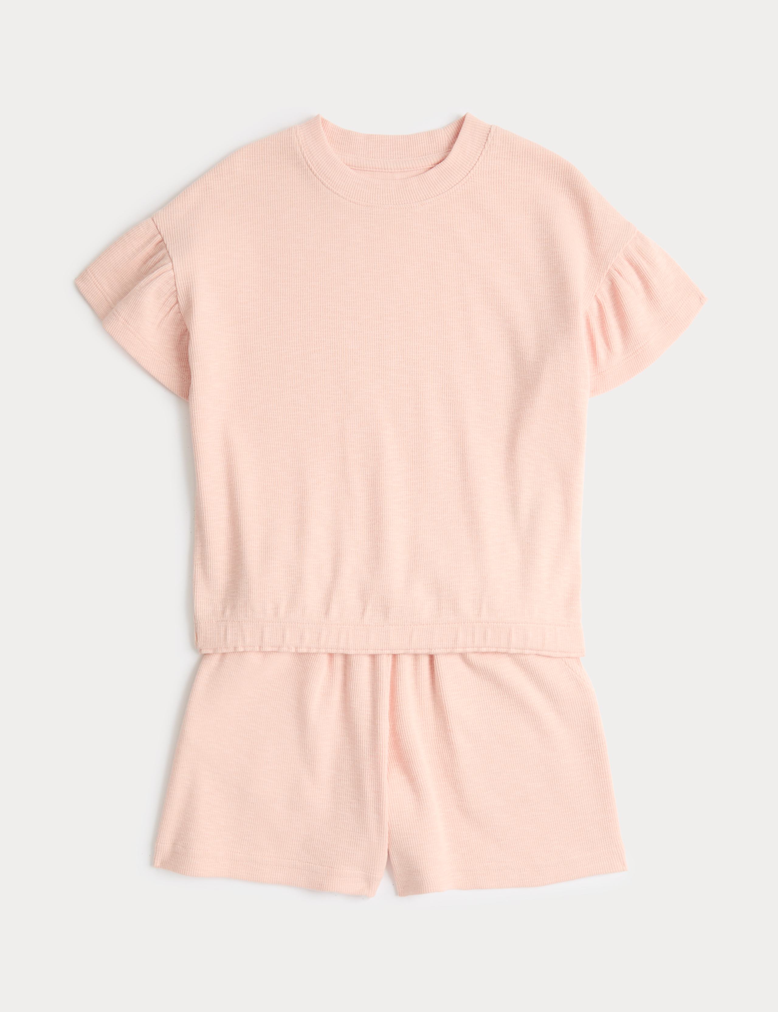 Cotton Rich Ribbed Top & Bottom Outfit (1-8 Yrs)