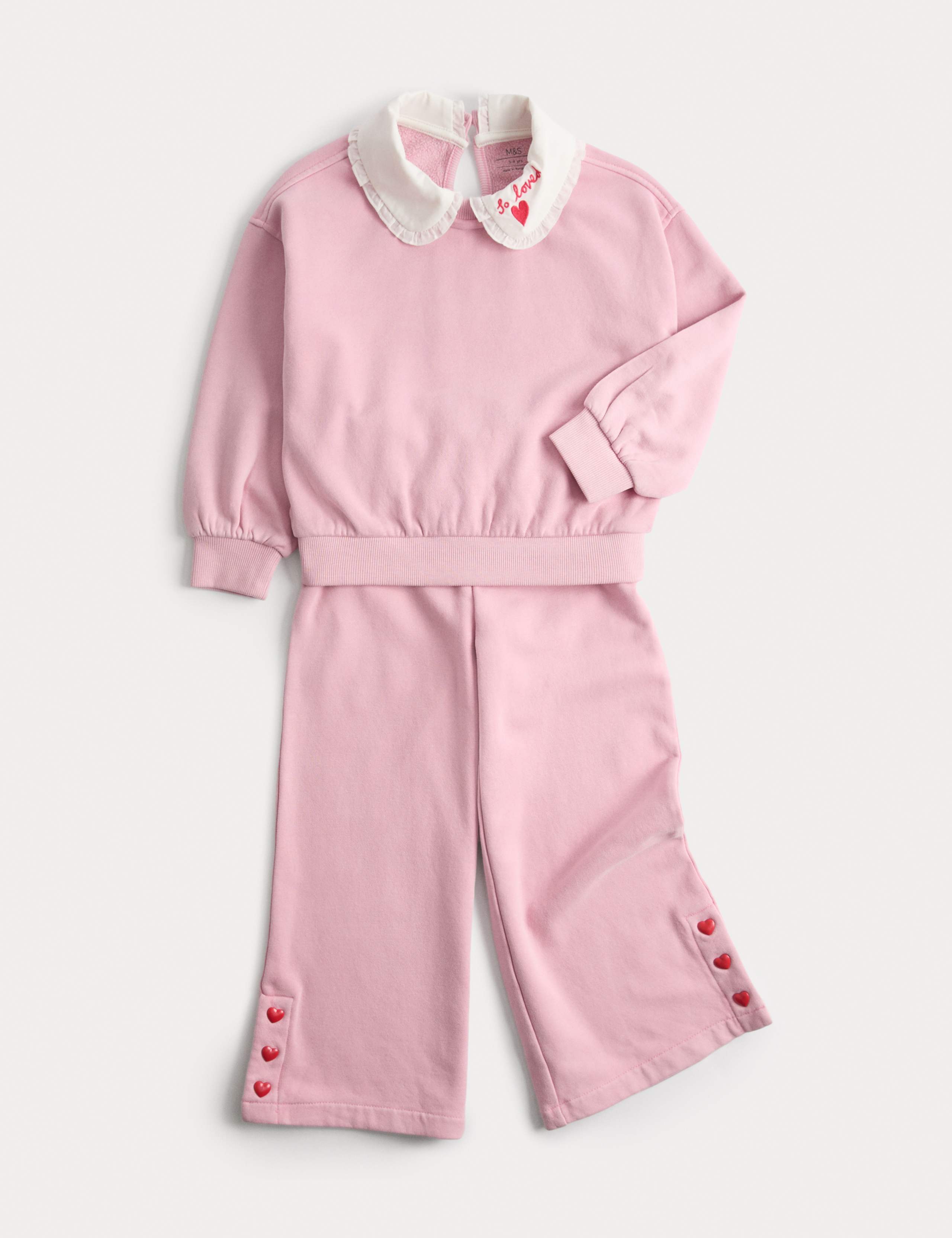 Cotton-Rich Collared Sweat Top & Bottom Outfit (1-8 Yrs)