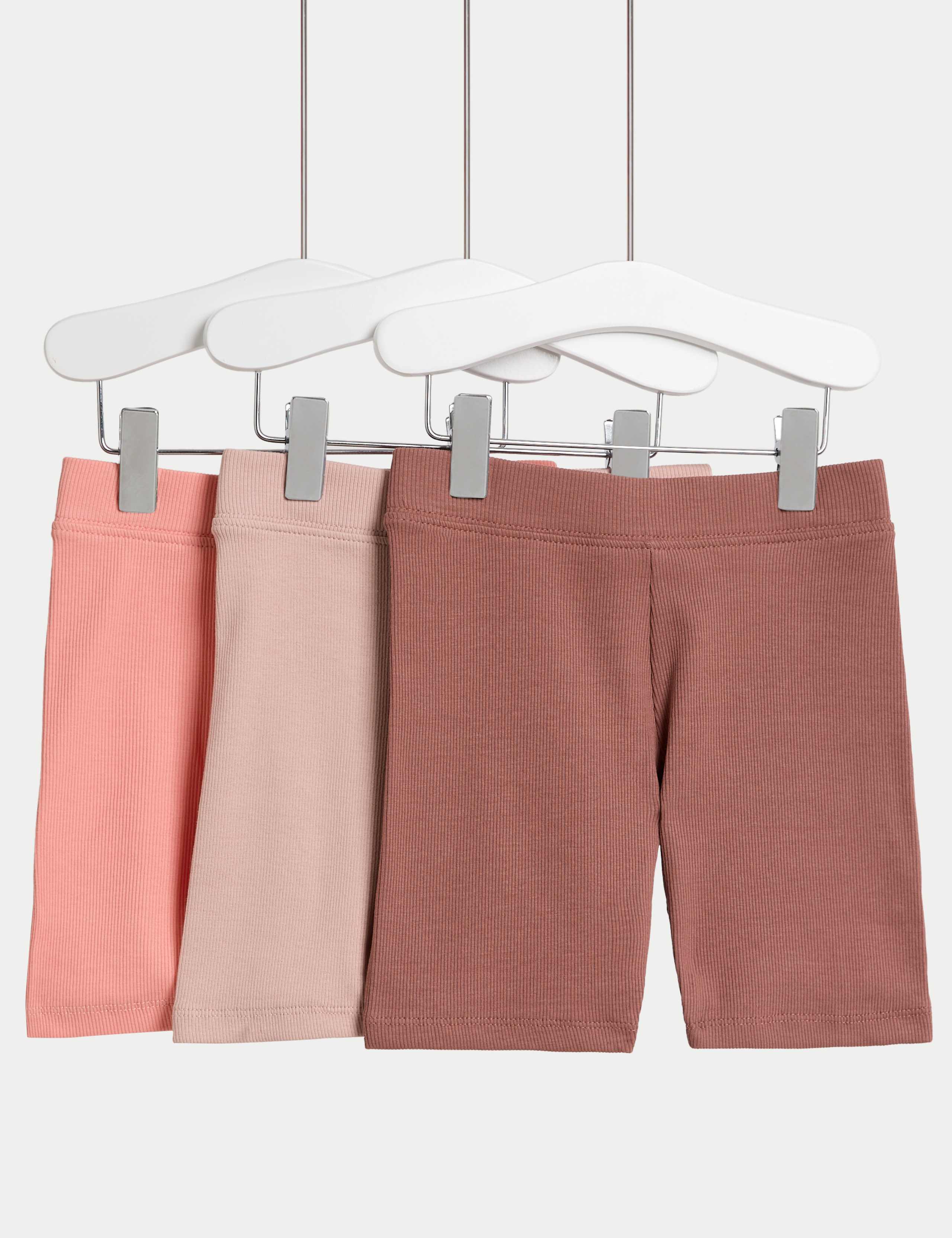 3pk Cotton Rich Cycling Shorts (2-8 Yrs)