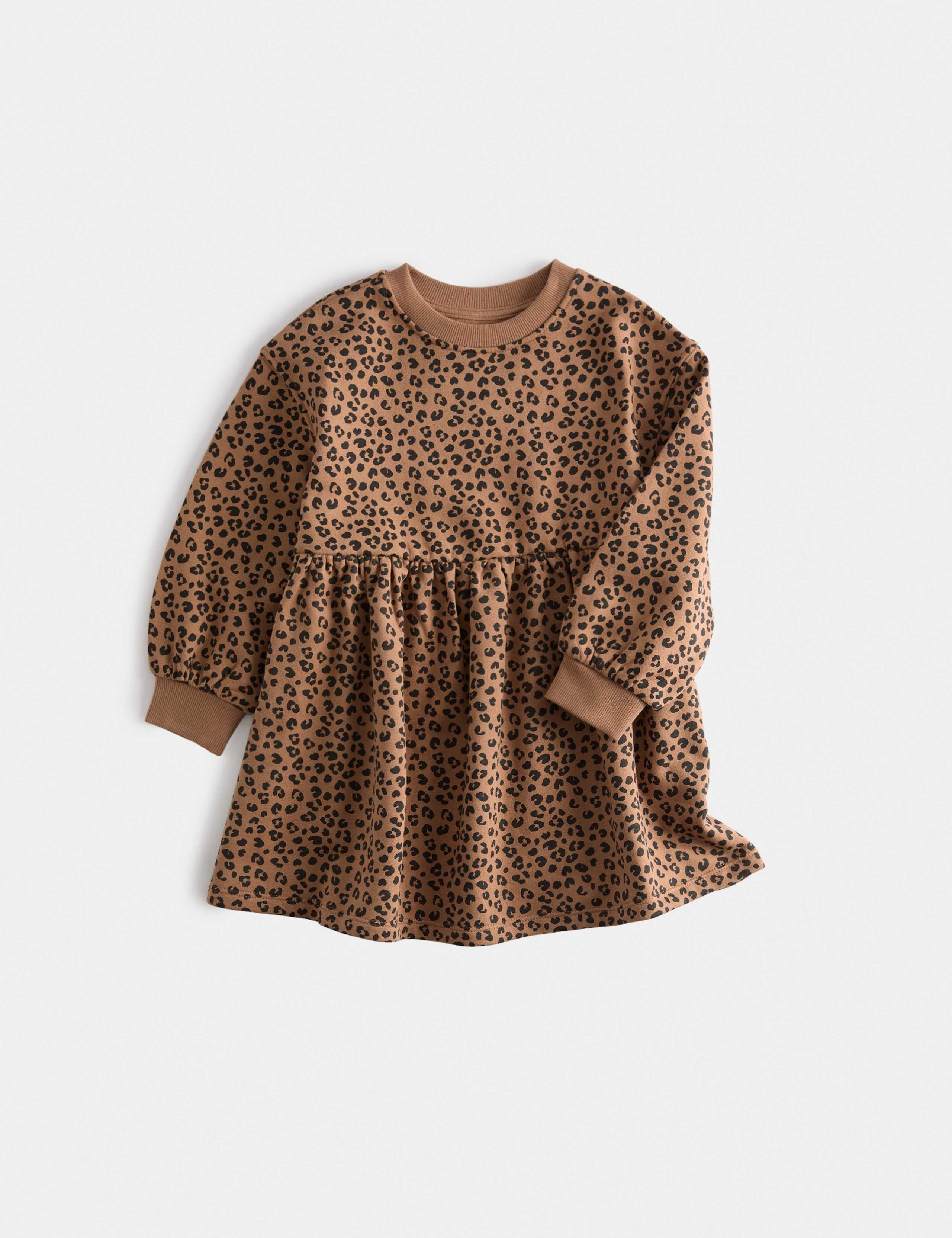 Cotton Rich Leopard Print Sweatdress (2-8 Yrs)