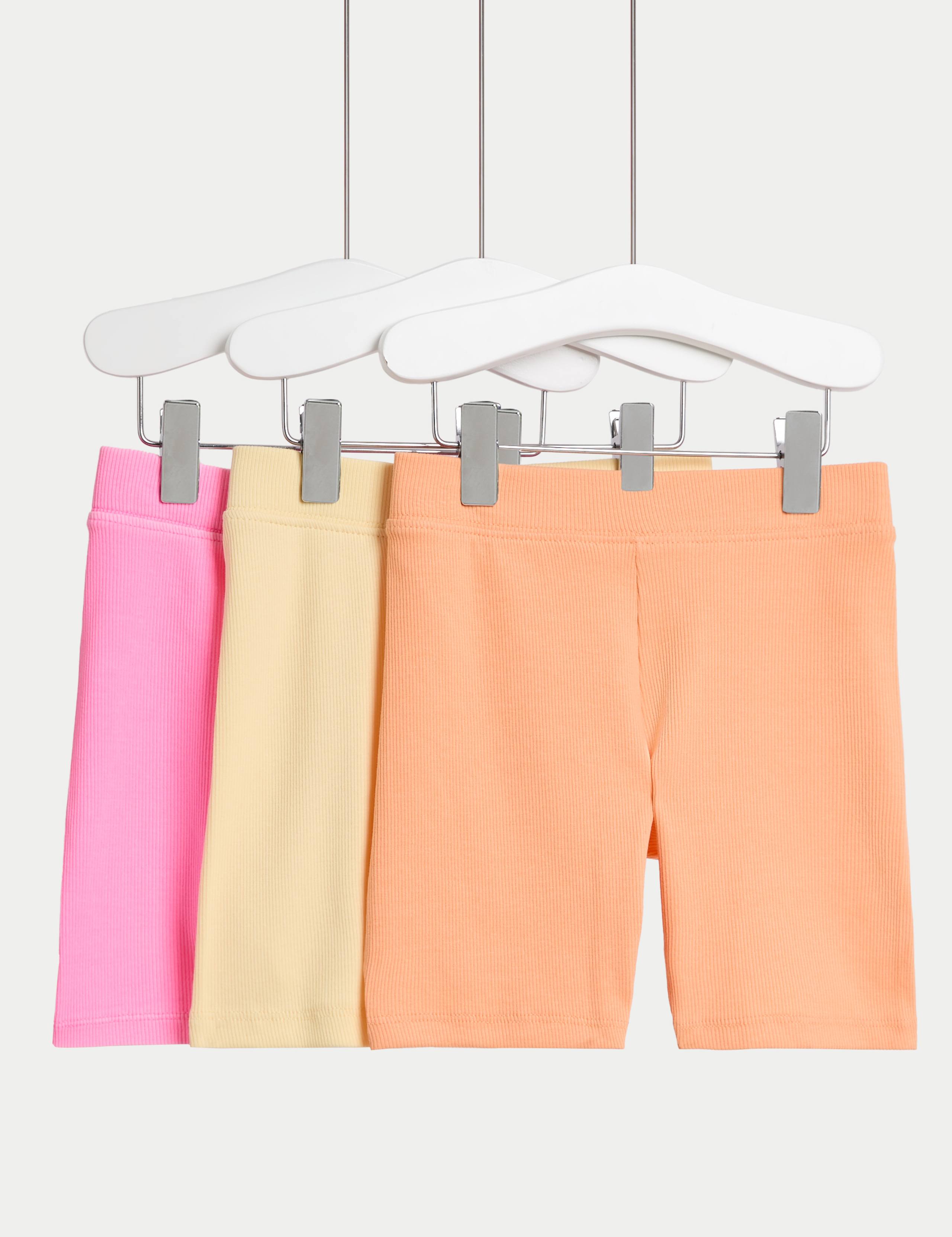 3pk Cotton Rich Cycling Shorts (2-8 Yrs)
