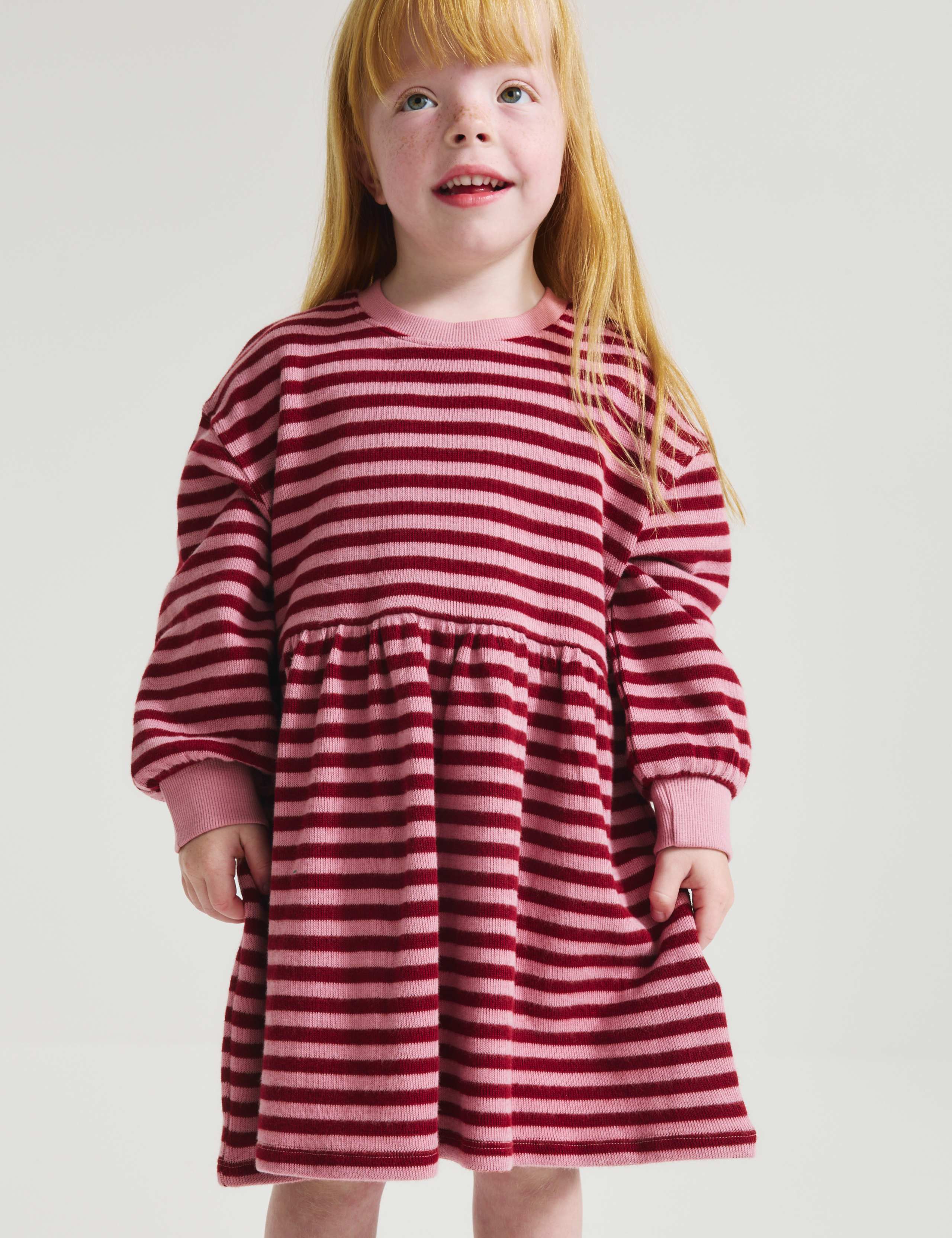 Cotton Rich Cosy Striped Dress (2-8 Yrs)