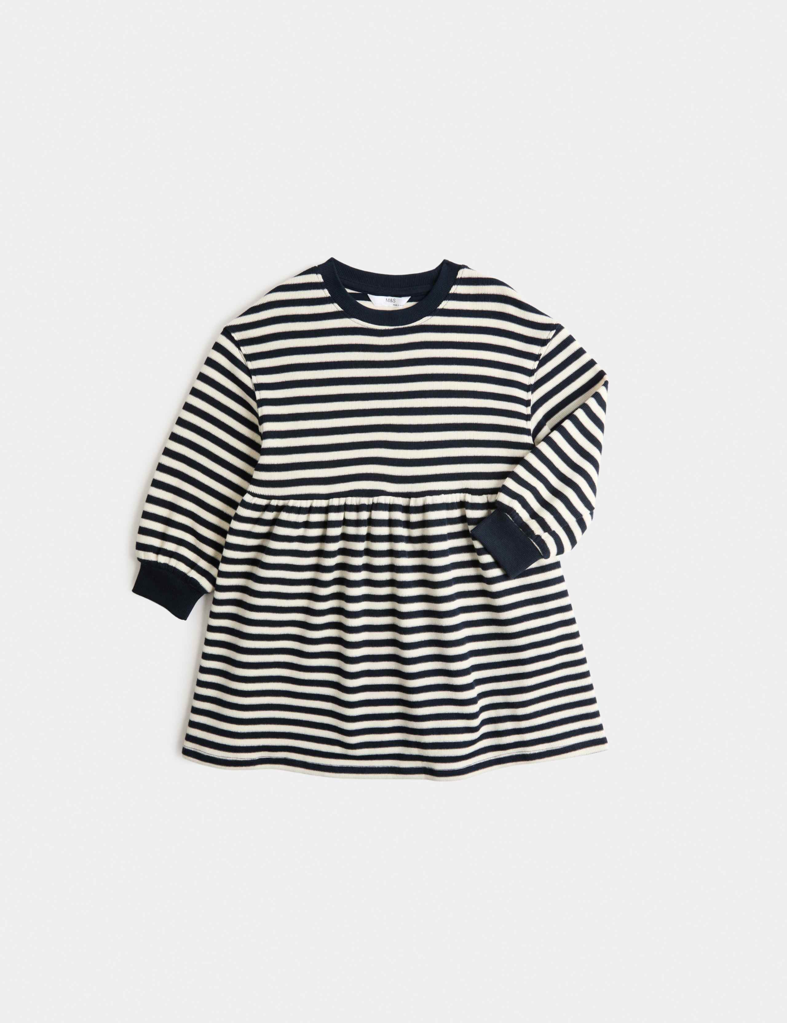 Cotton Rich Cosy Striped Dress (2-8 Yrs)