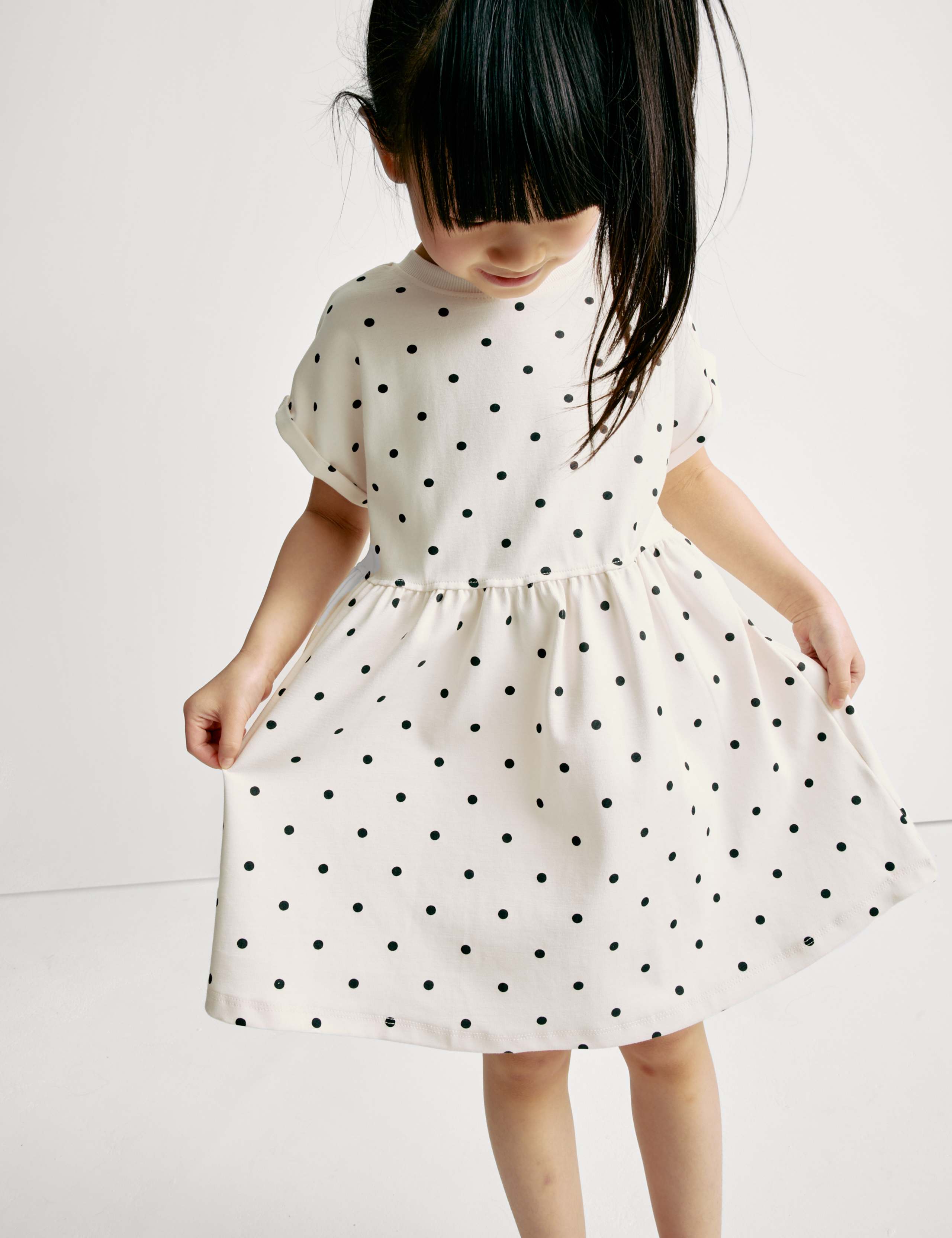 Cotton Rich Polka Dot Dress (12 Mths-8 Yrs)