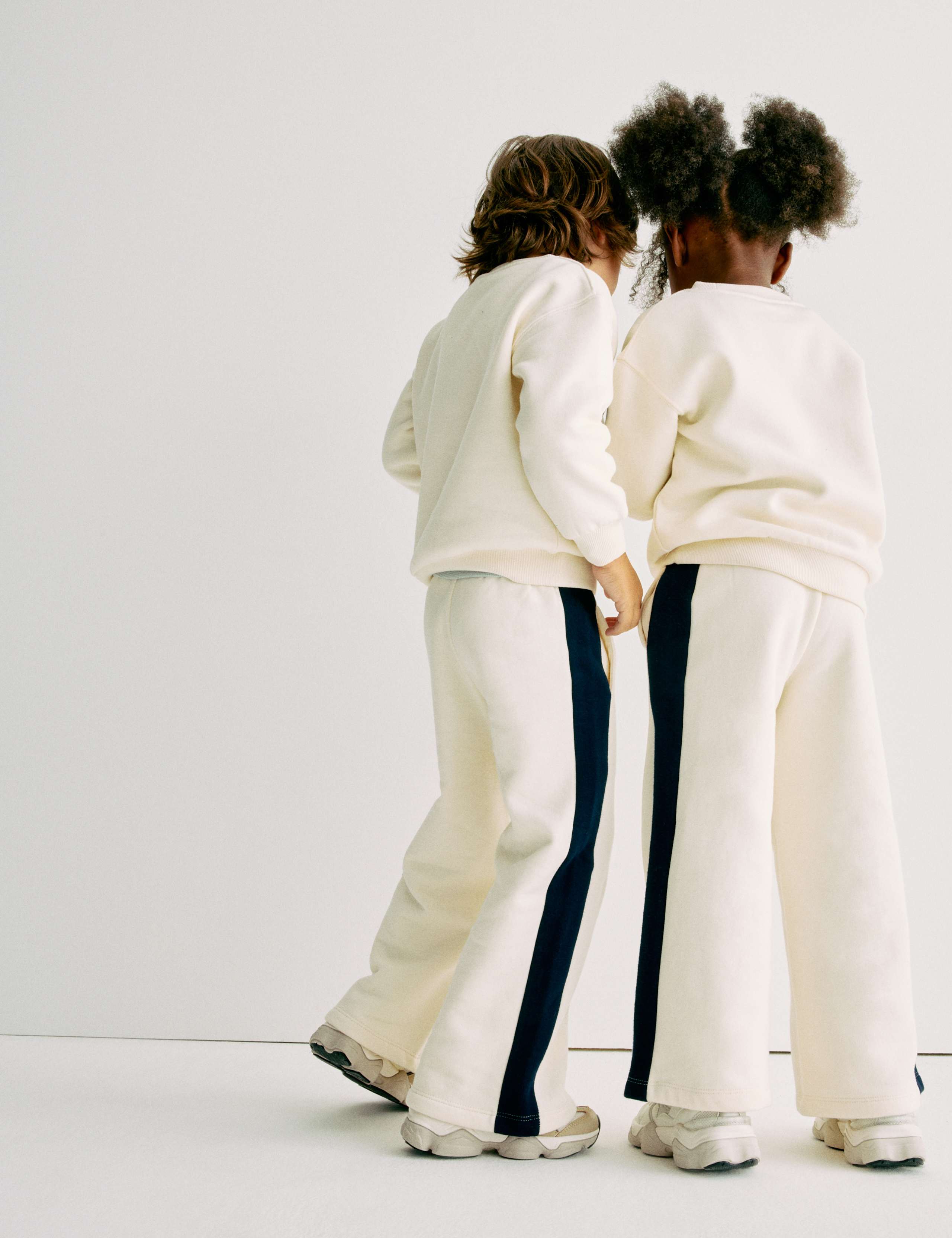 Cotton Rich Side Stripe Wide Leg Joggers (2-8 Yrs)