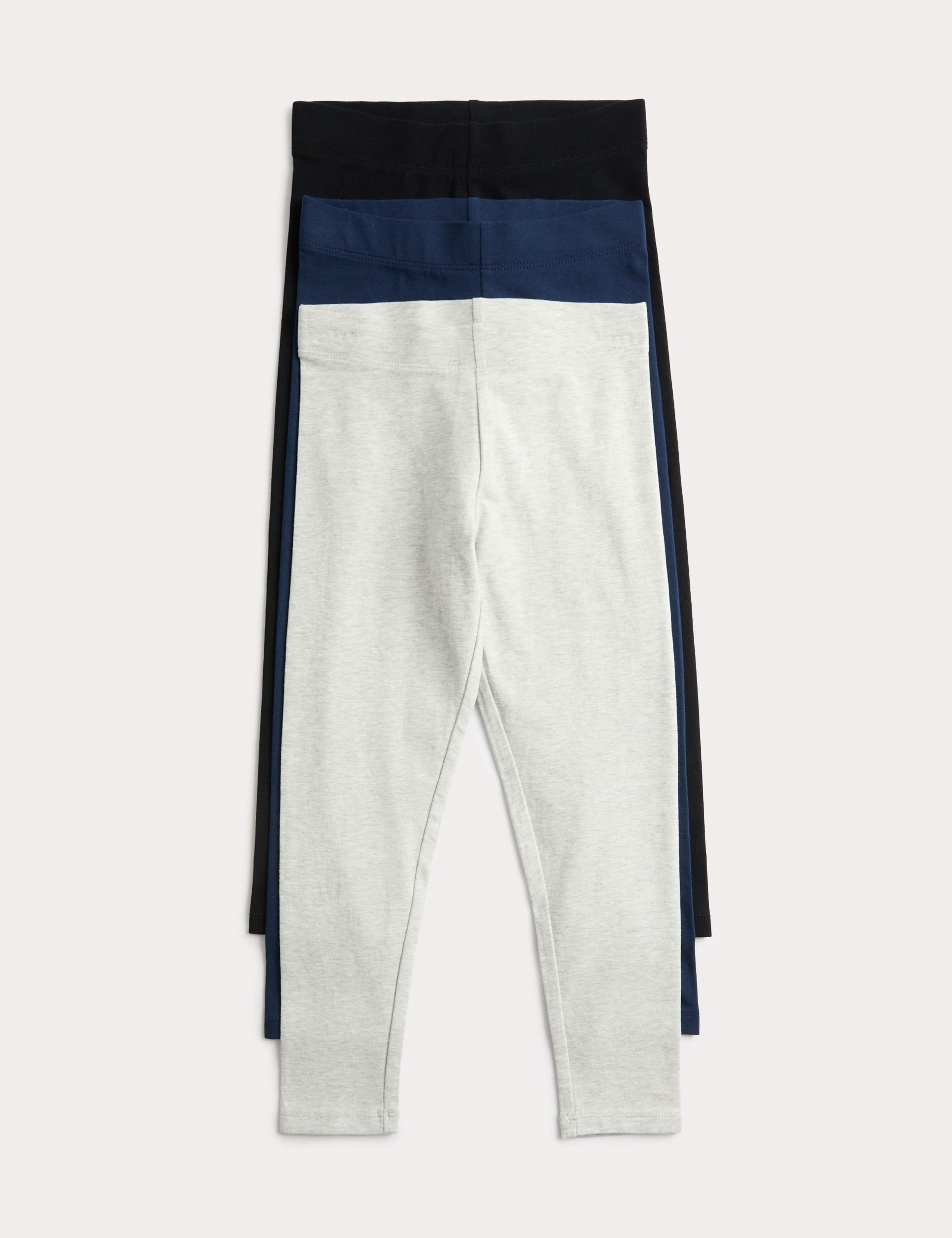 3pk Cotton Rich Leggings (2-8 Yrs)