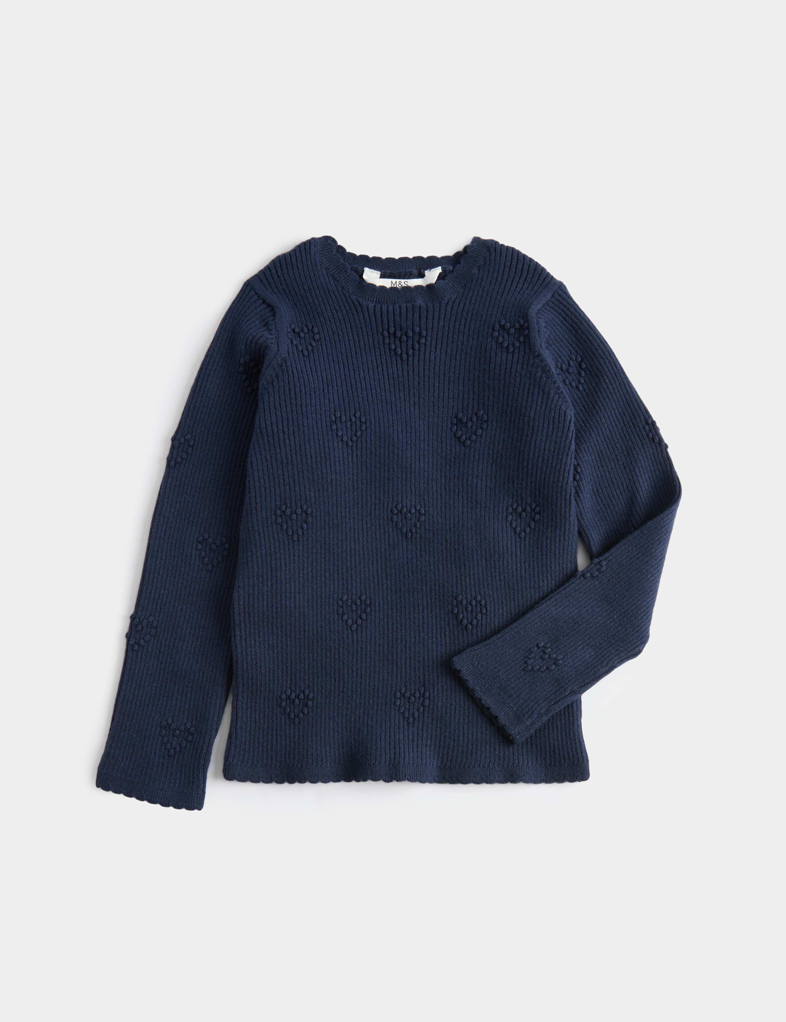 Heart Textured Knitted Top (2-10 Years)