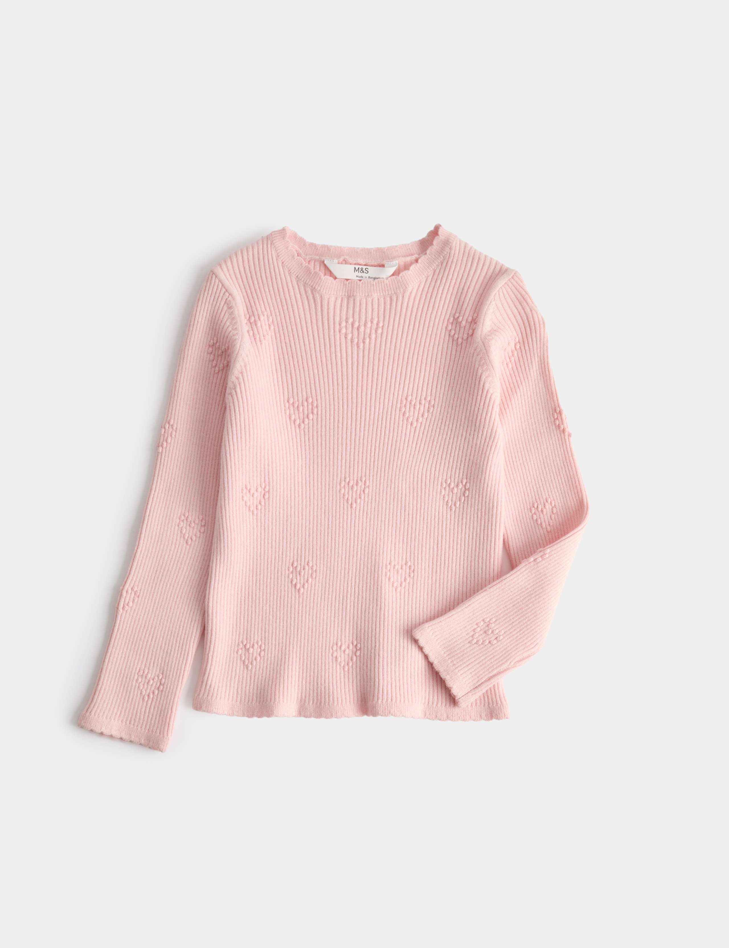 Heart Textured Knitted Top (2-10 Years)