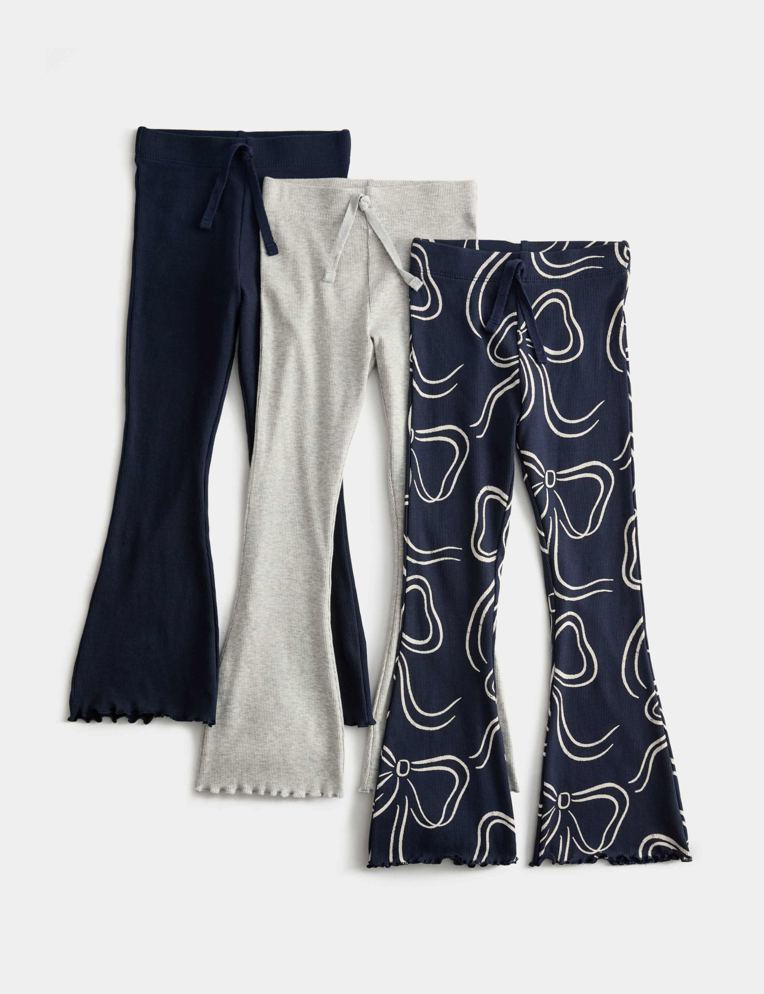 3pk Cotton Rich Flared Leggings (2-8 Yrs)