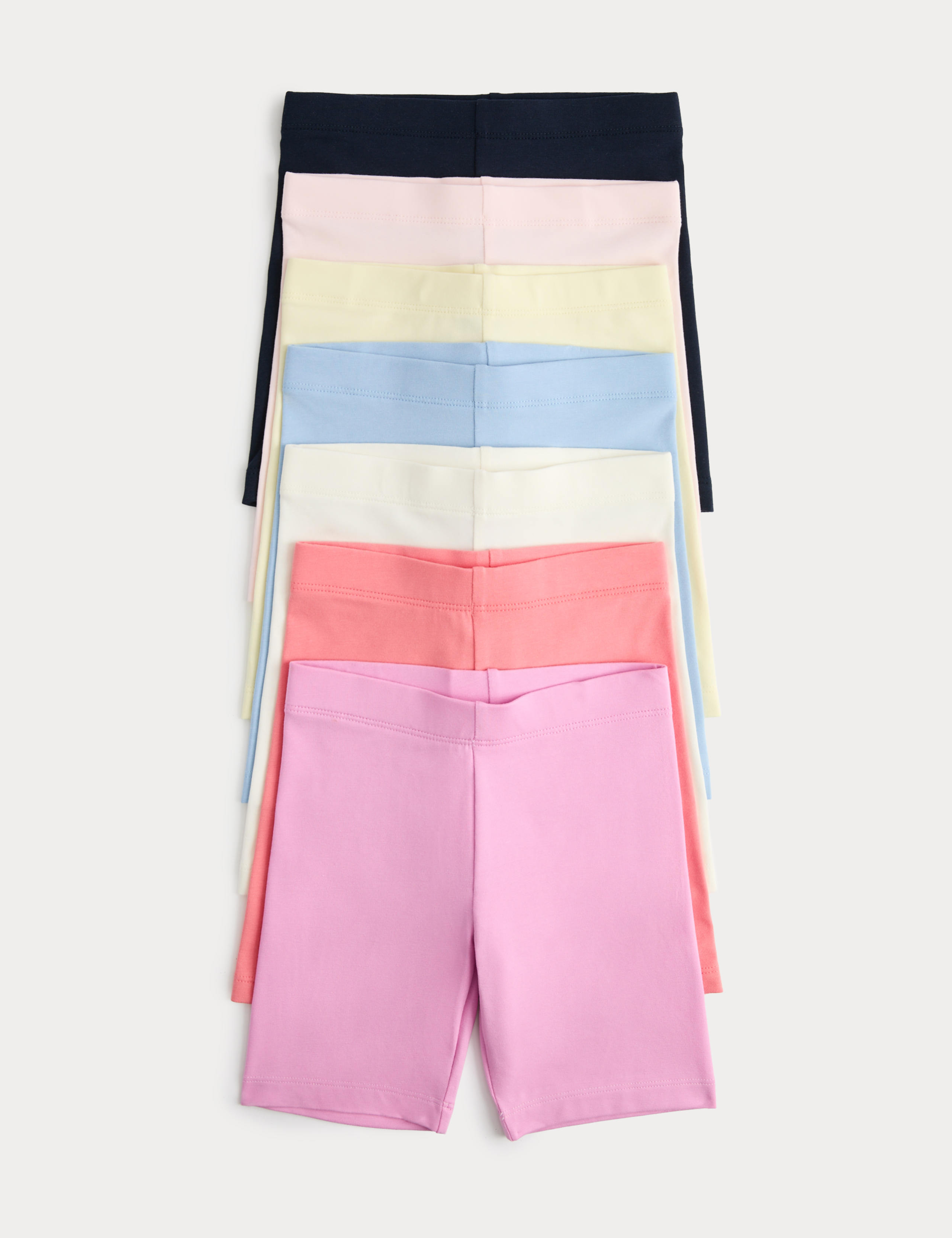 7 Pack Cotton Rich Cycling Shorts (2-8 Years)