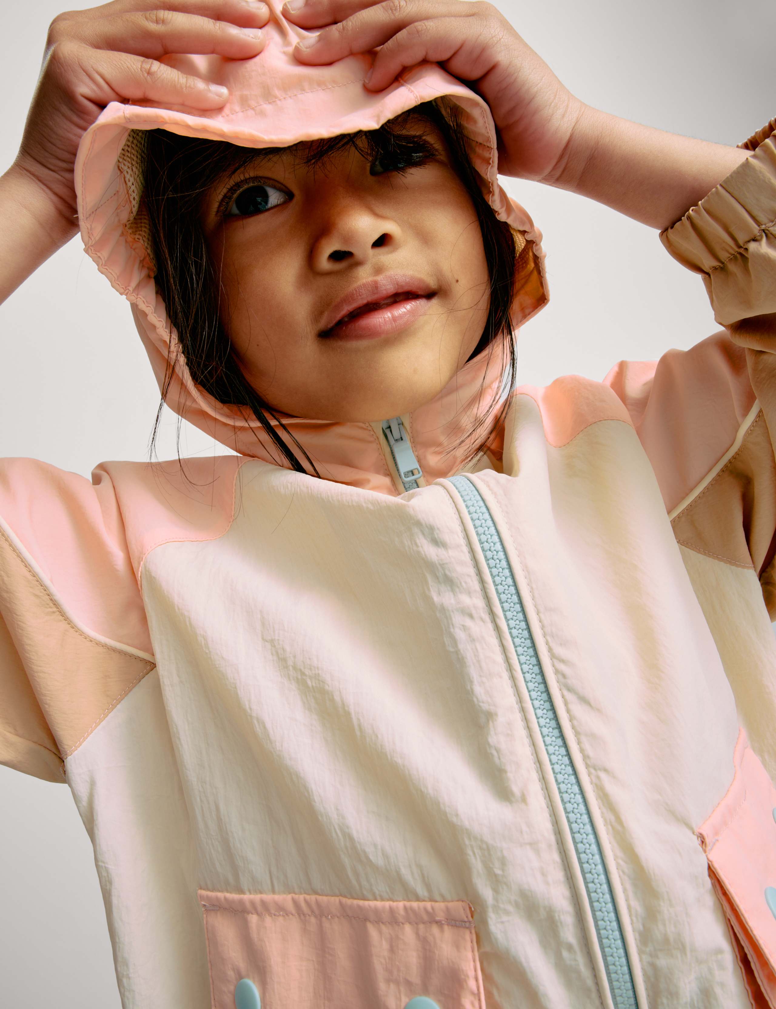 Colour Block Fisherman Coat (2-8 Yrs)