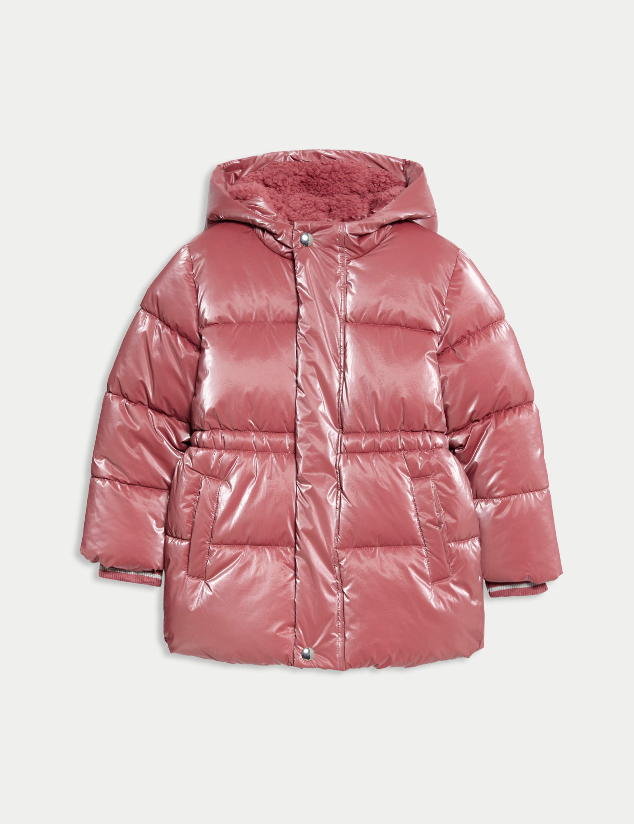 Metallic Waisted Hooded Parka (2-8 Yrs)