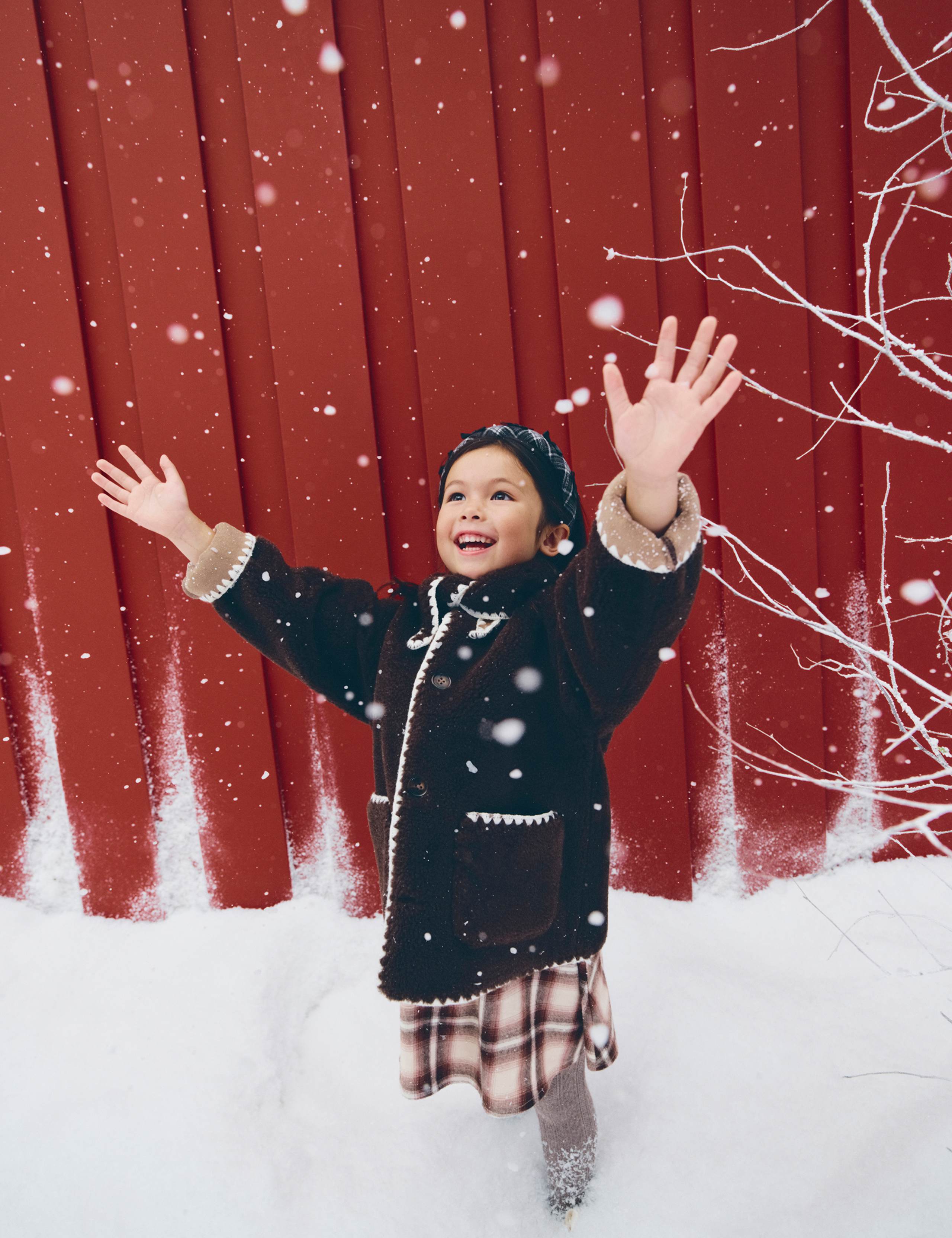 Contrast Stitch Coat (2-10 Yrs)