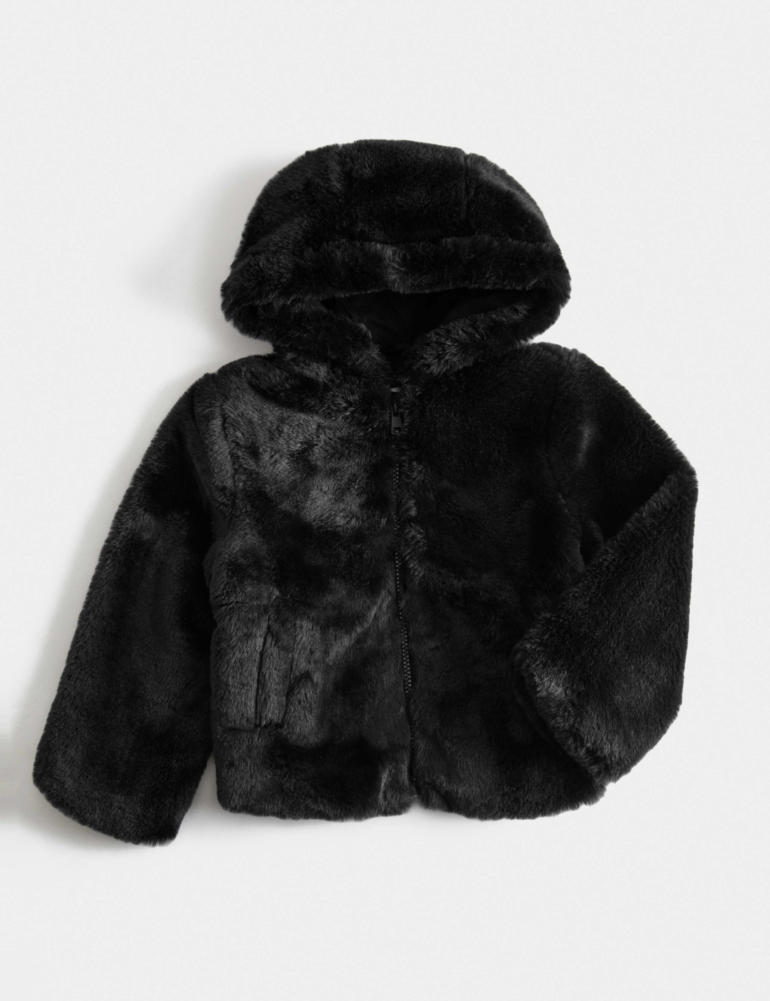 Faux Fur Hooded Jacket (2-8 Yrs)