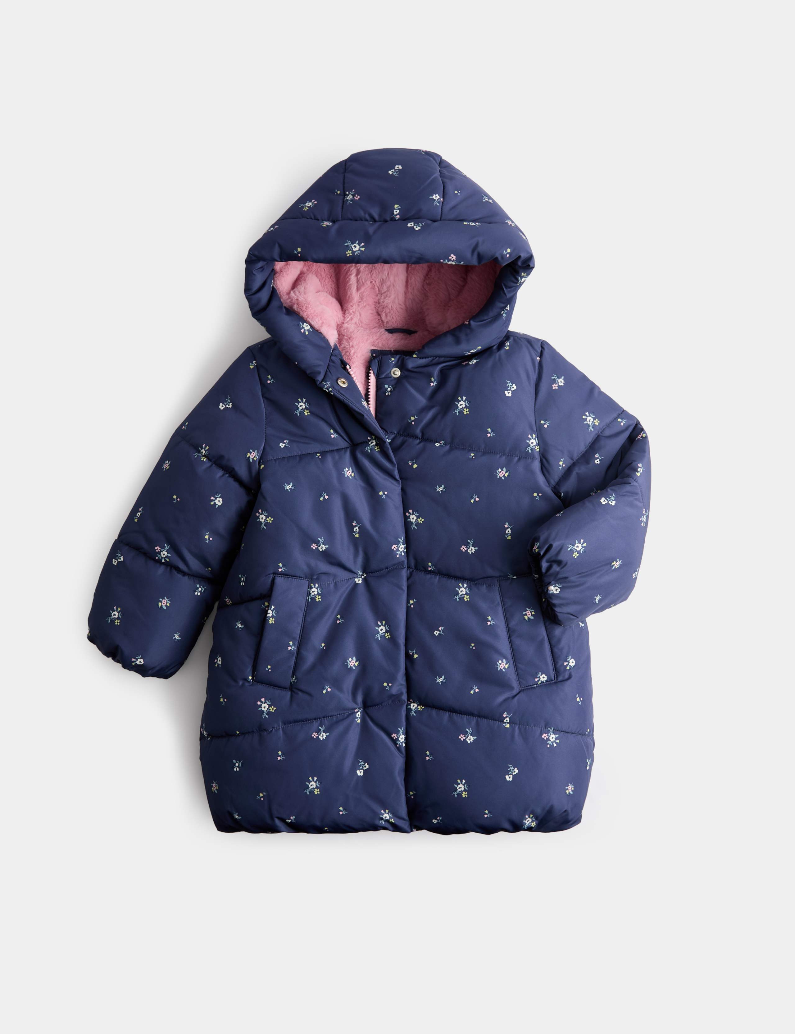 Ditsy Padded Coat (2-8 Yrs)