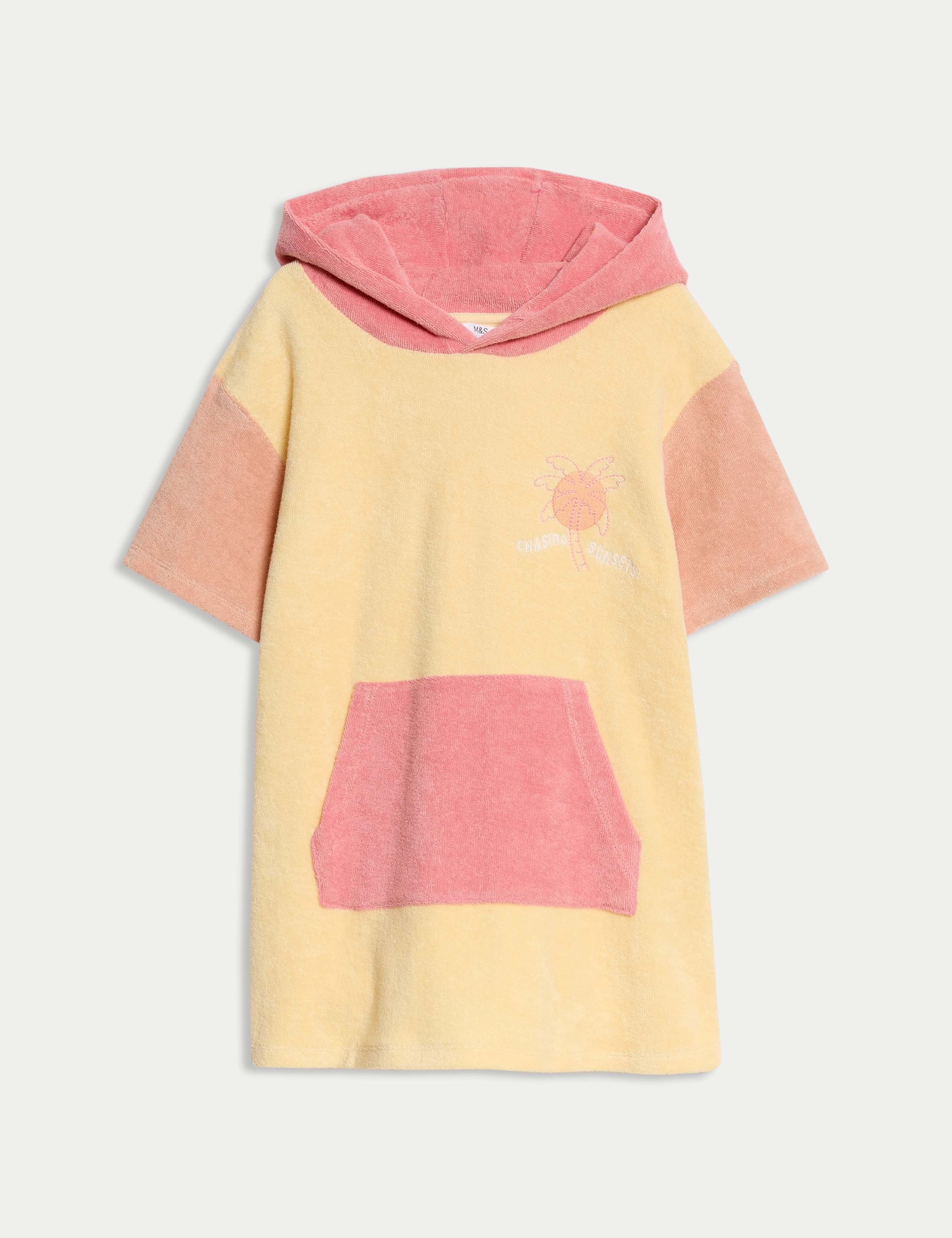 Pure Cotton Colourblock Poncho (2-8 Yrs)