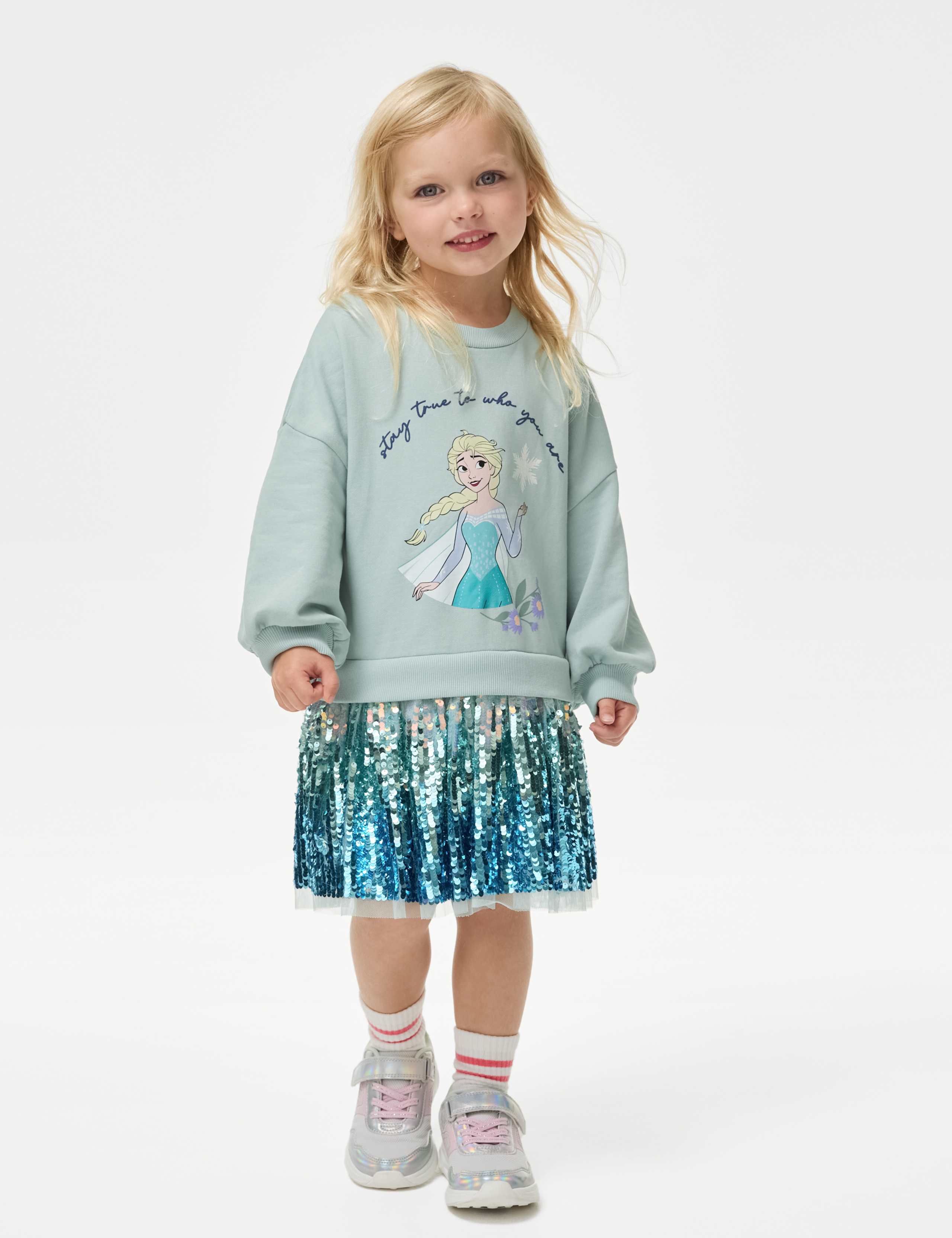 Cotton Rich Disney Frozen™ Sweatshirt Dress (2-8 Yrs)