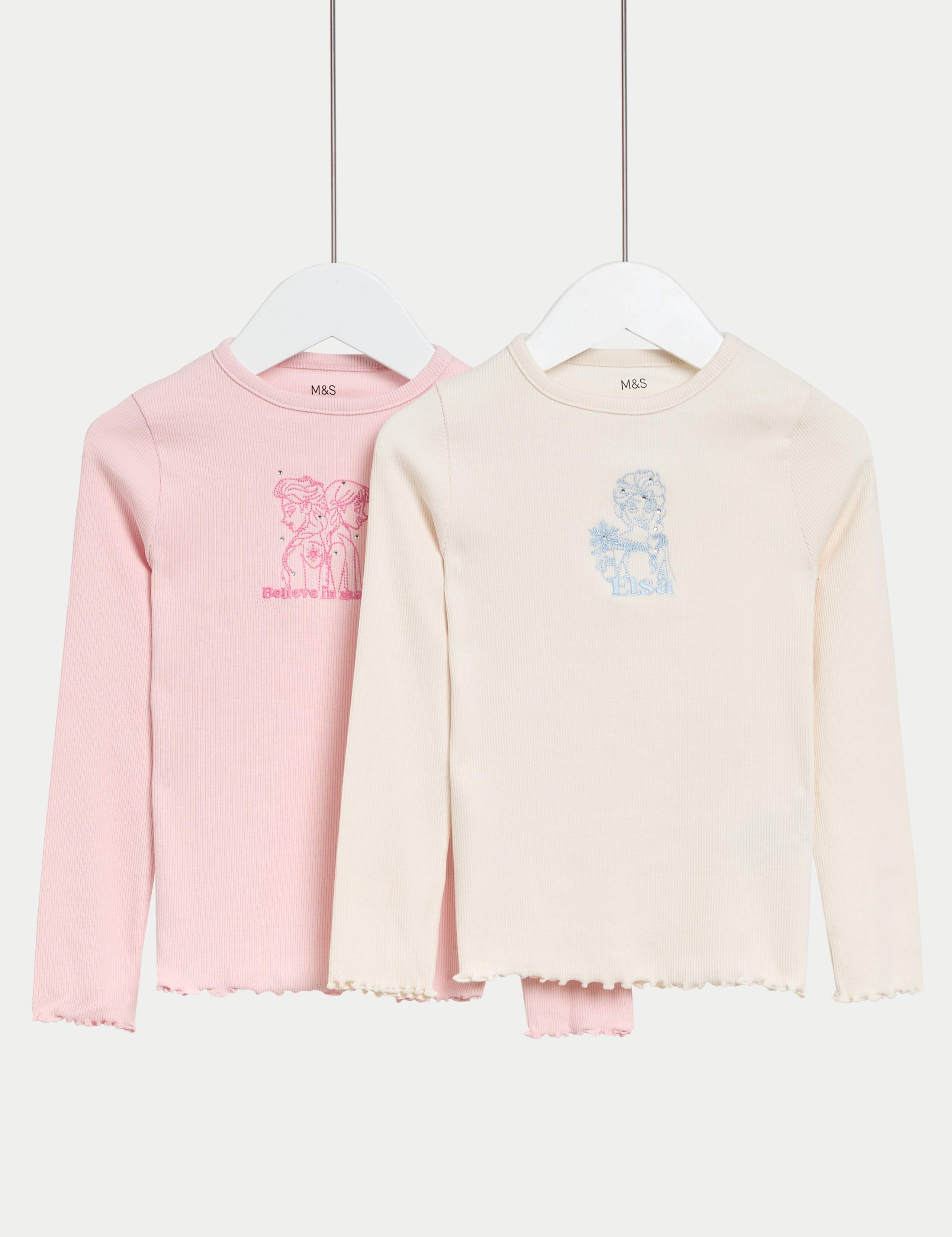 2pk Cotton Rich Disney Frozen™ Tops (2-8 Yrs)