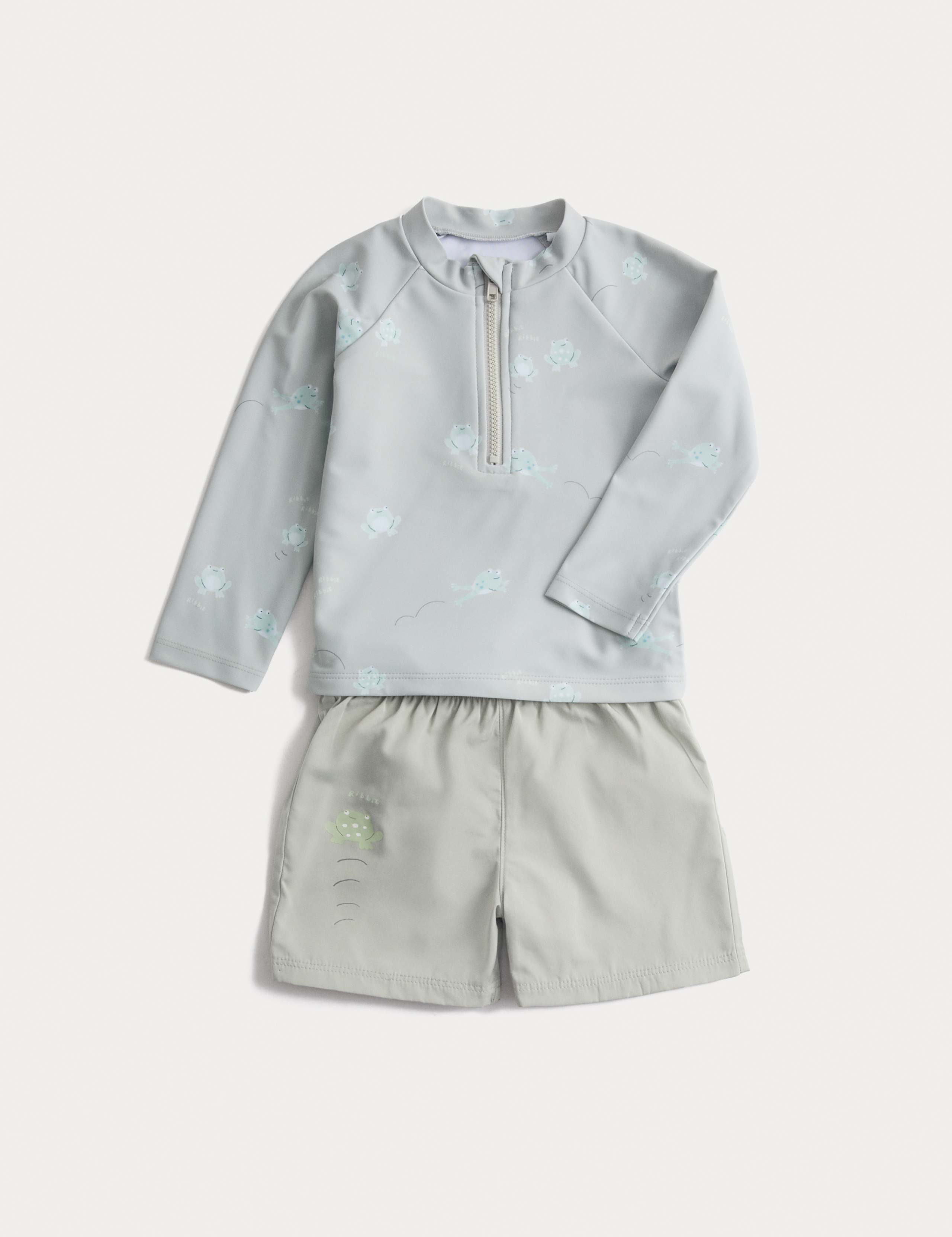 2pc Frog Rash Vest Swim Set (0-3 Yrs)
