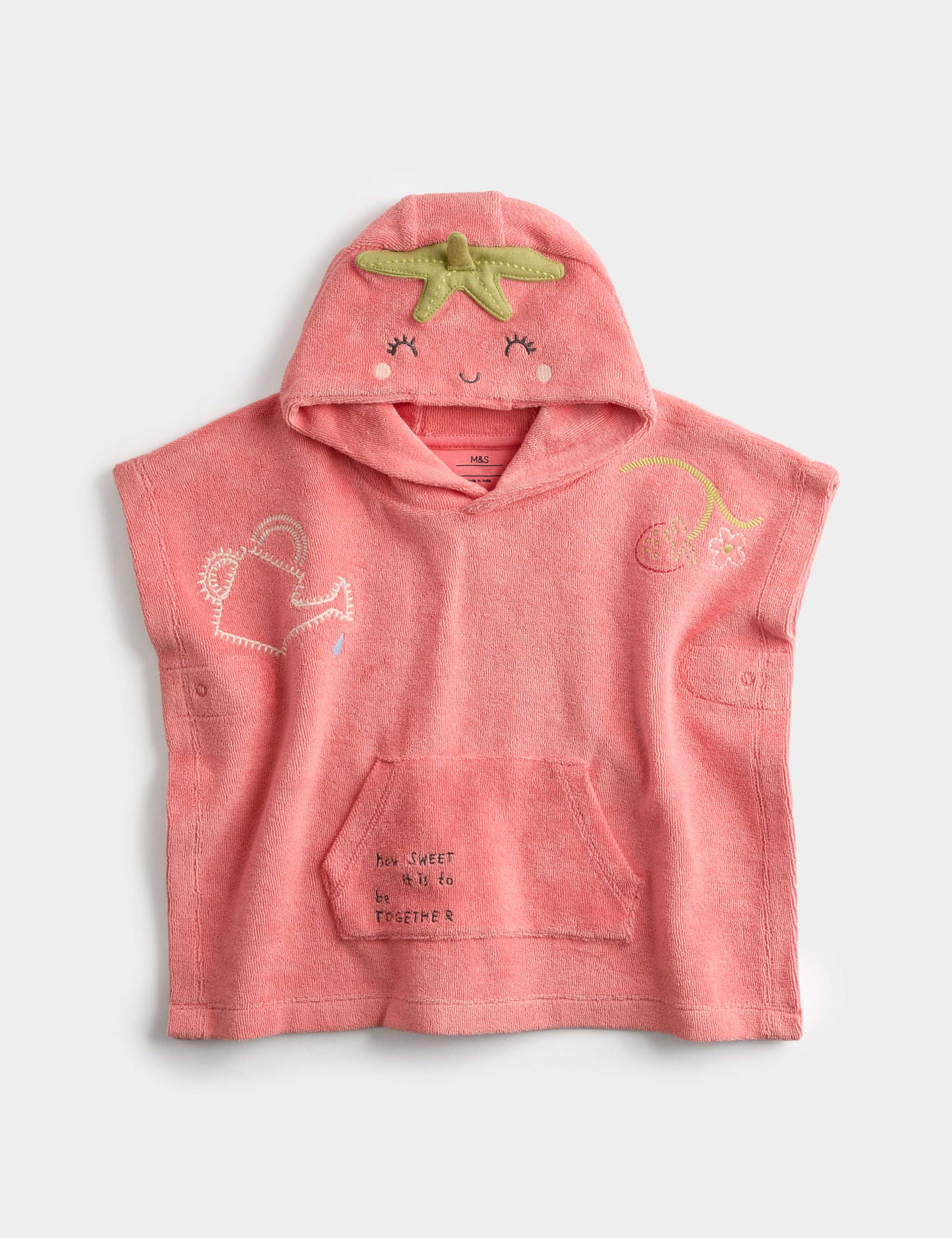 Pure Cotton Towel Poncho (0-36 Mths)