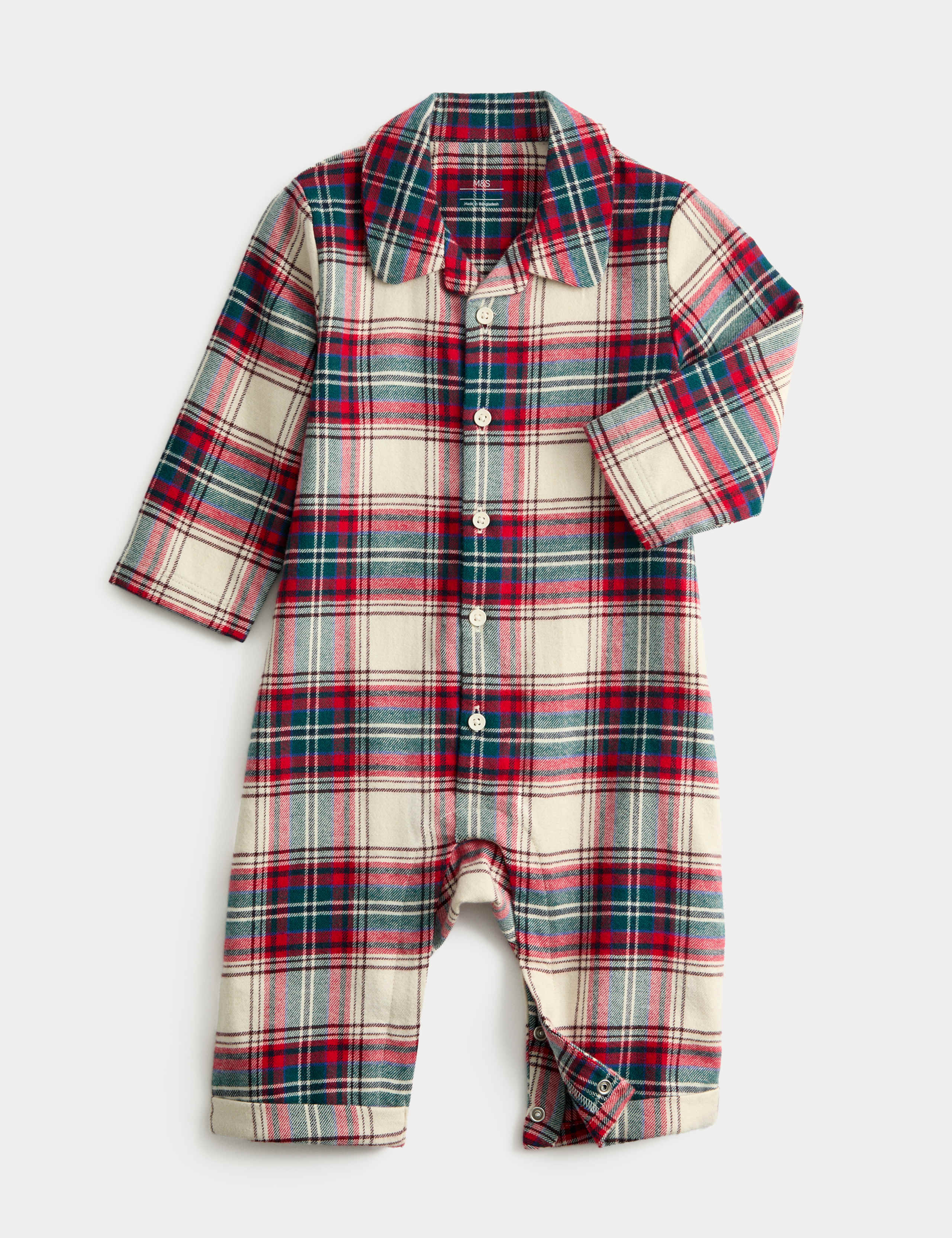 Pure Cotton Checked Romper (0-3 Yrs)