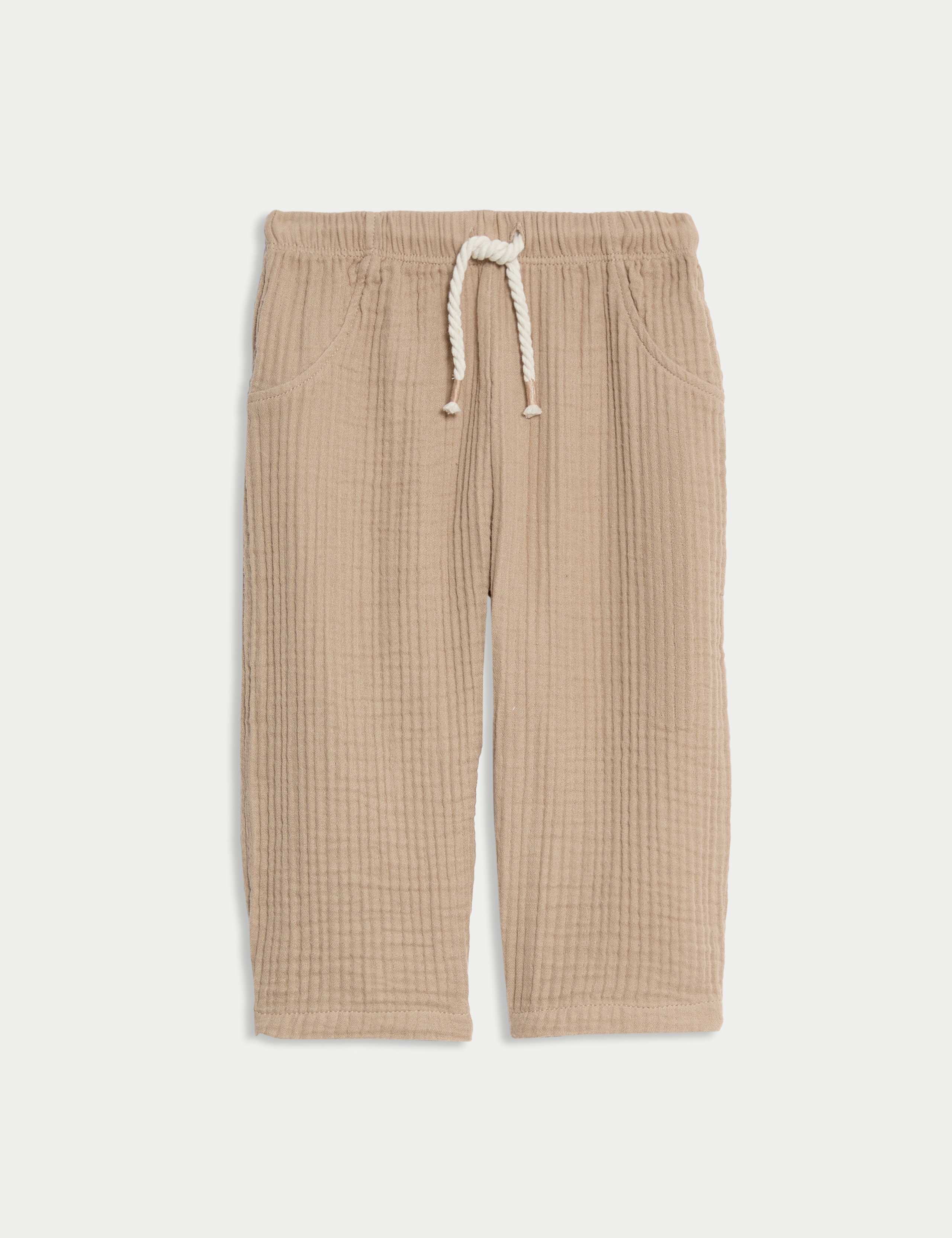 Pure Cotton Paperbag Trousers (0-3 Yrs)
