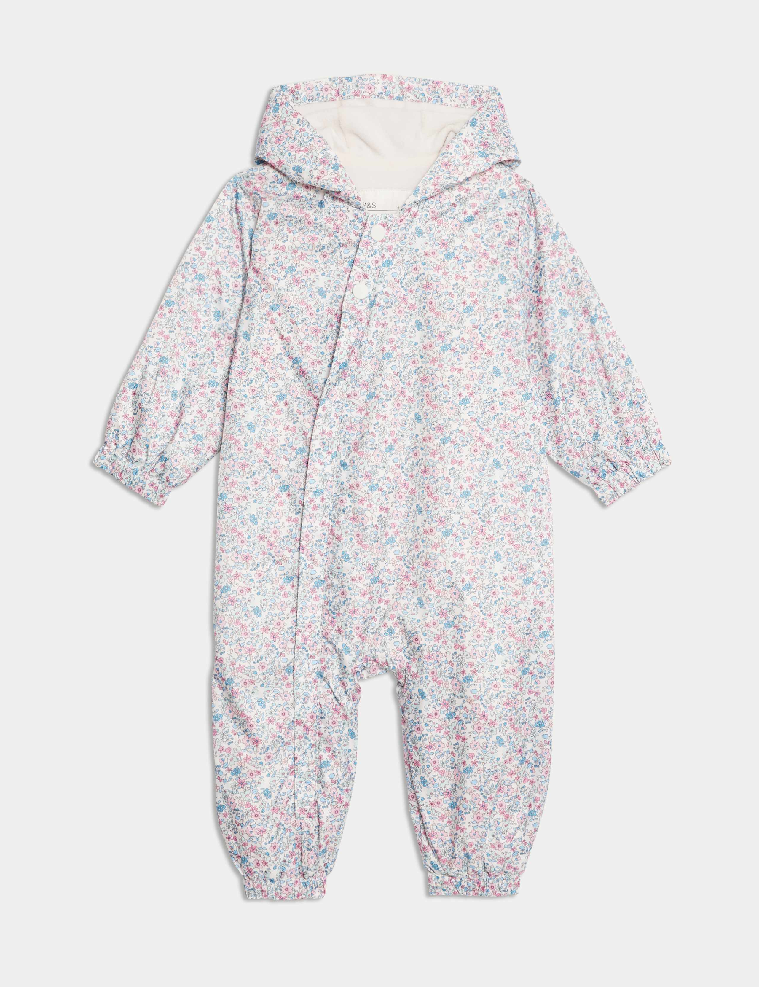Ditsy Floral Puddlesuit (0-3 Yrs)