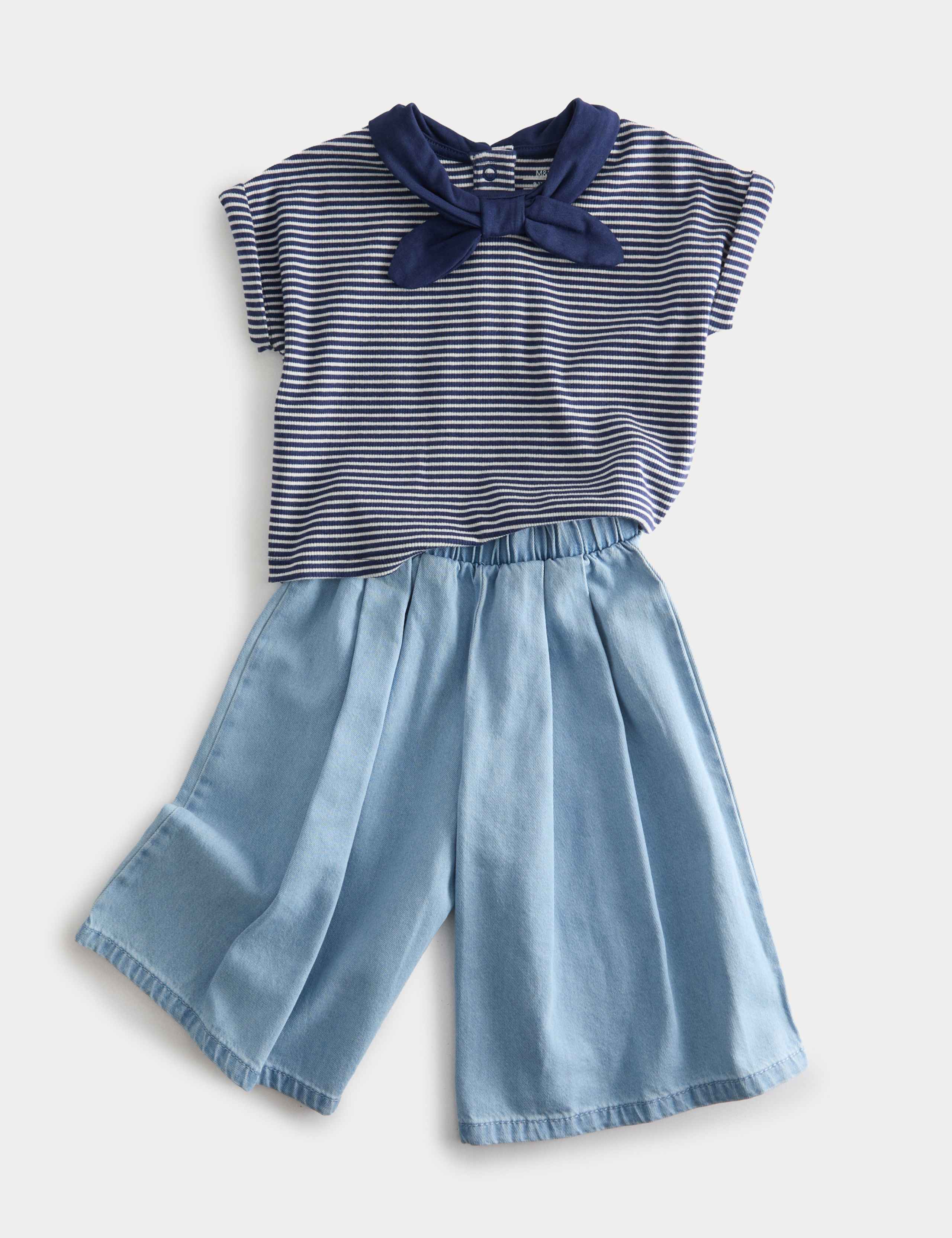 2 Piece Striped Top and Culottes Outfit (0-36 Months)