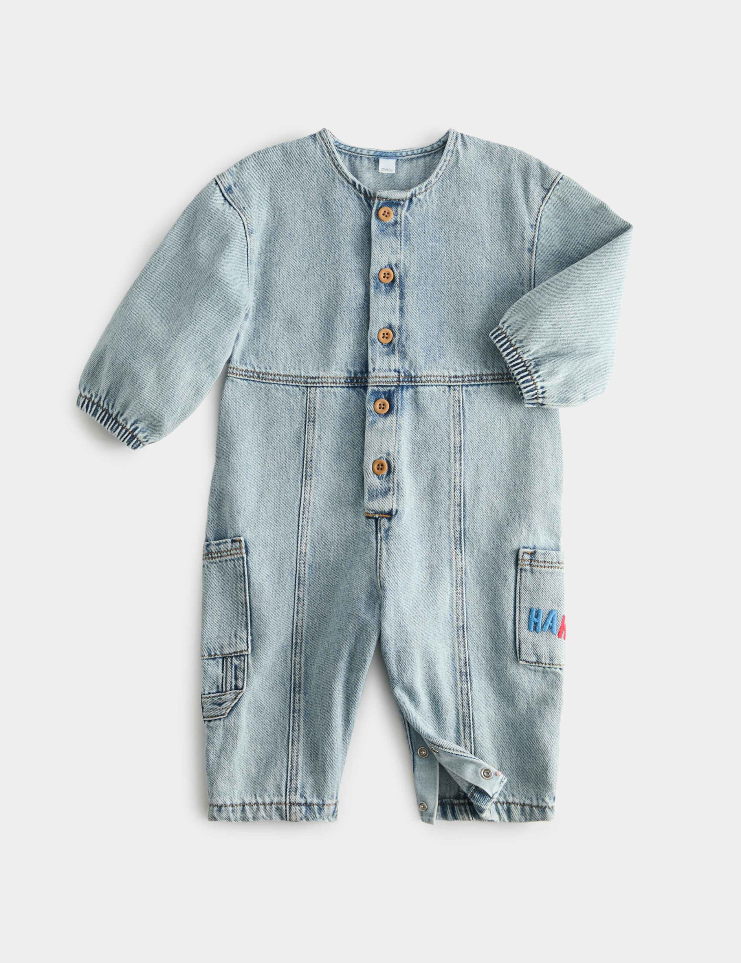 Pure Cotton Denim Boilersuit (0-3 Yrs)