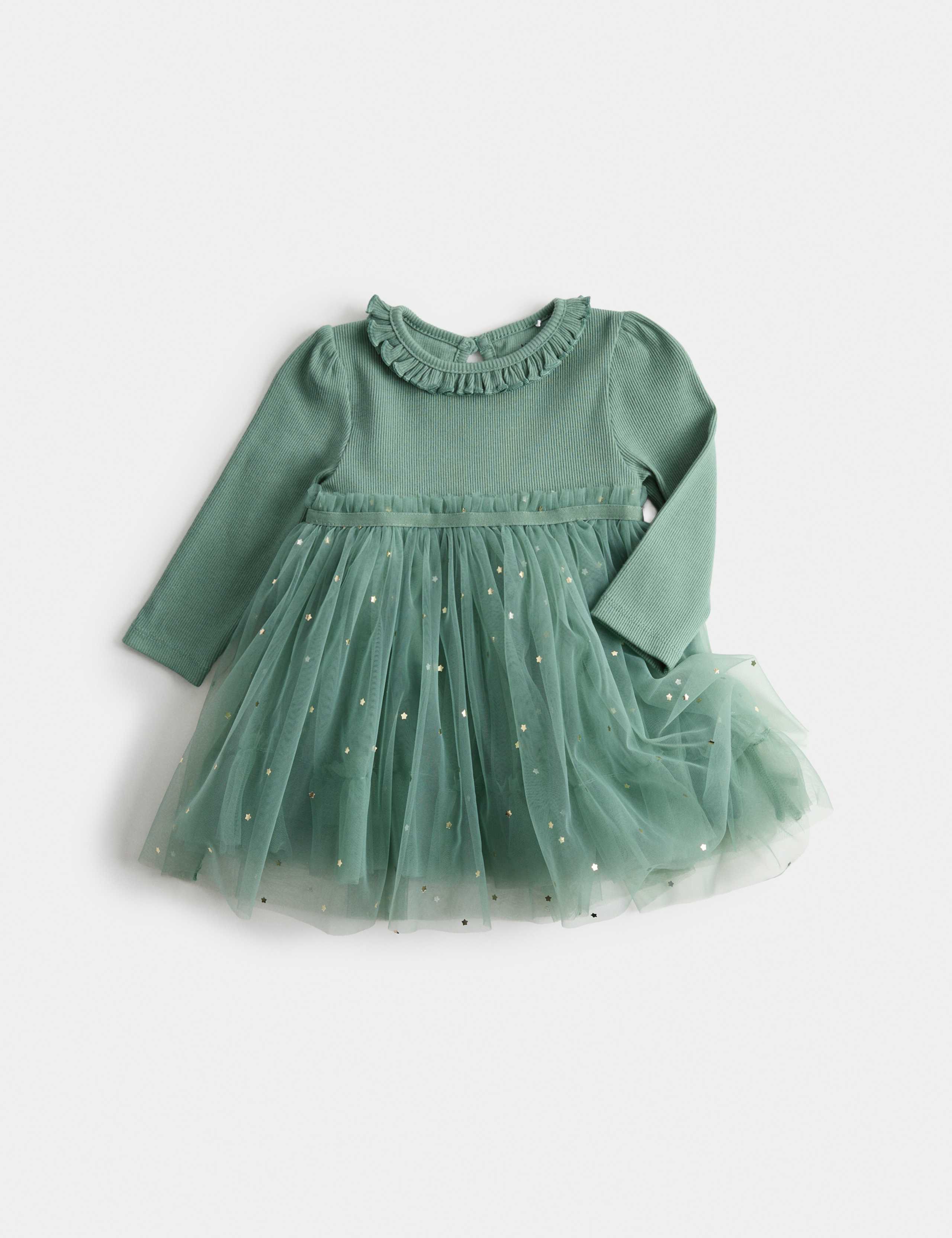 Cotton Rich Star Detail Dress