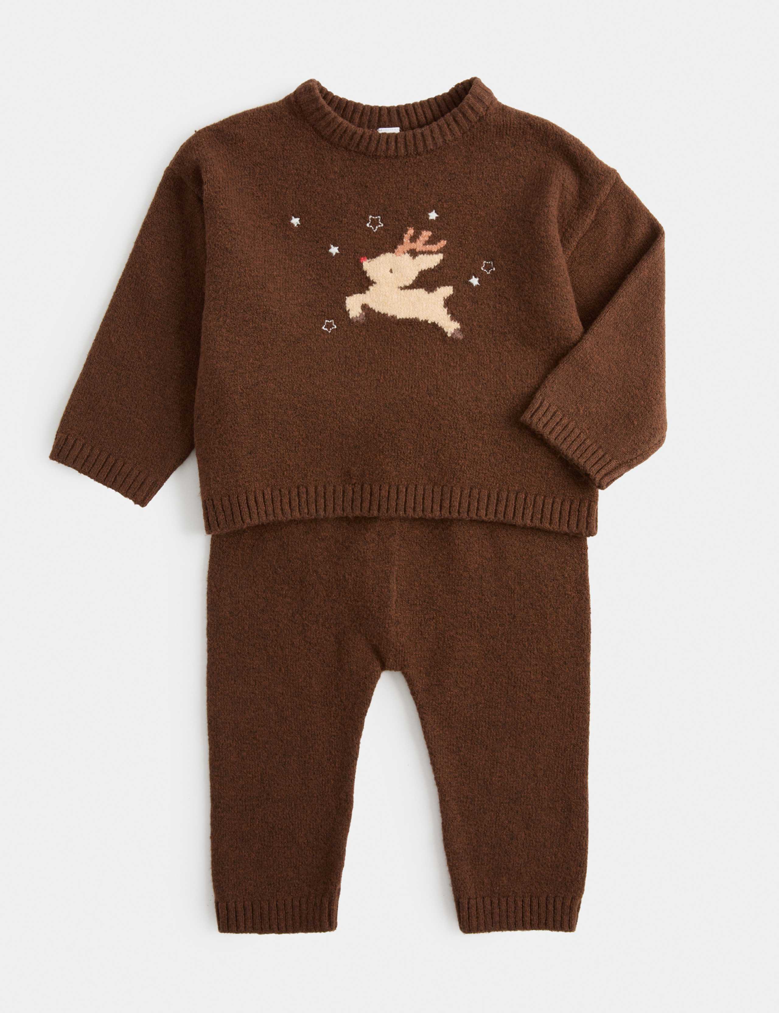 Cotton Rich Reindeer Top & Bottom Outfit
