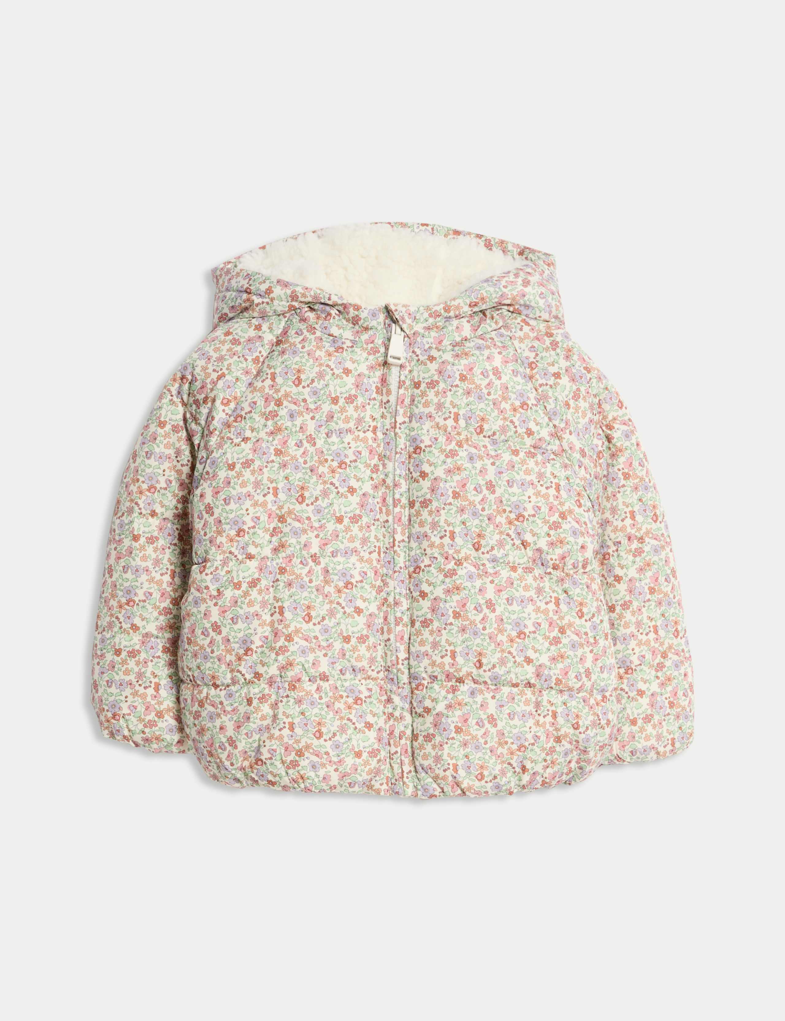 Ditsy Floral Padded Hooded Coat (0-3 Yrs)