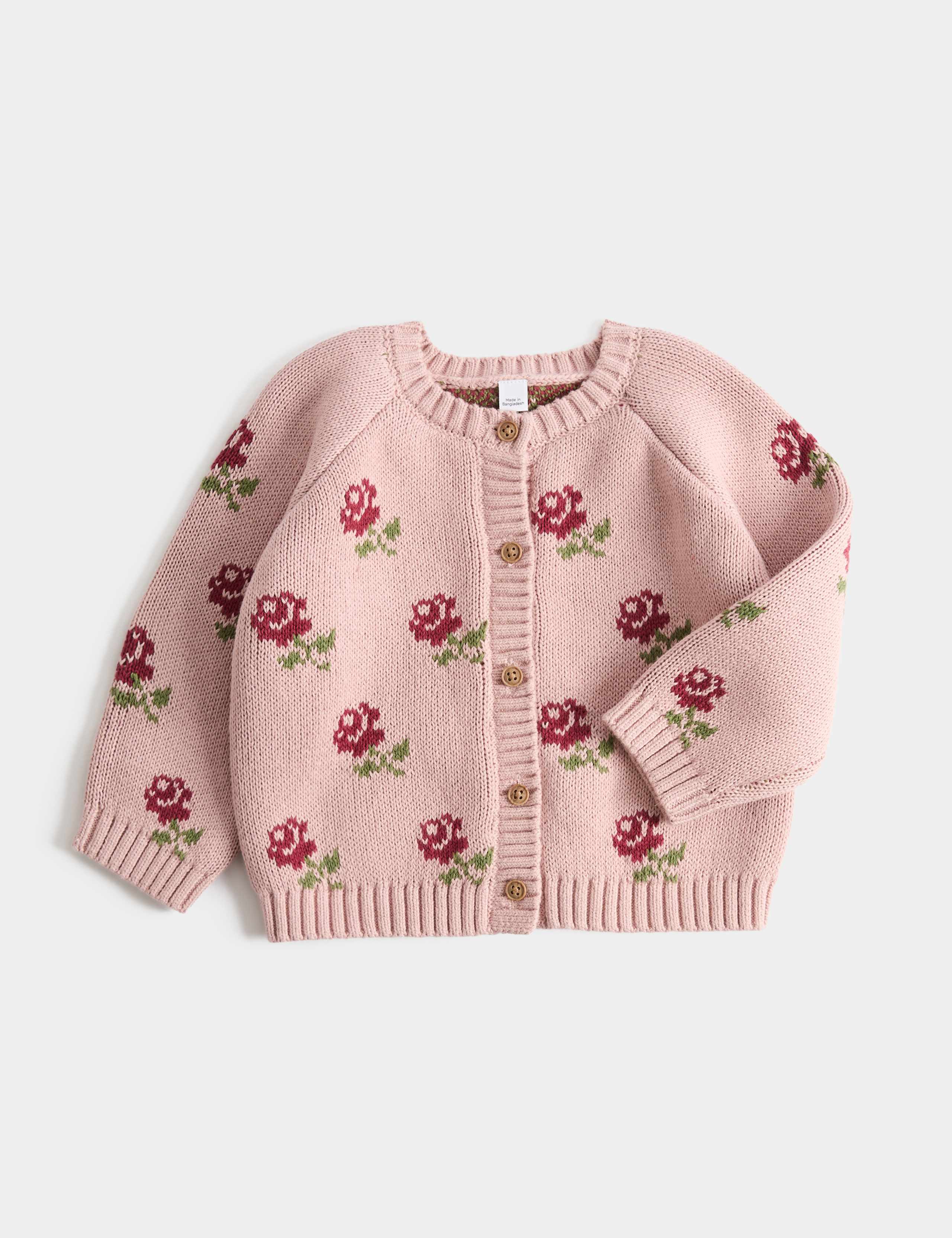 Cotton Rich Flower Cardigan (0-5 Yrs)