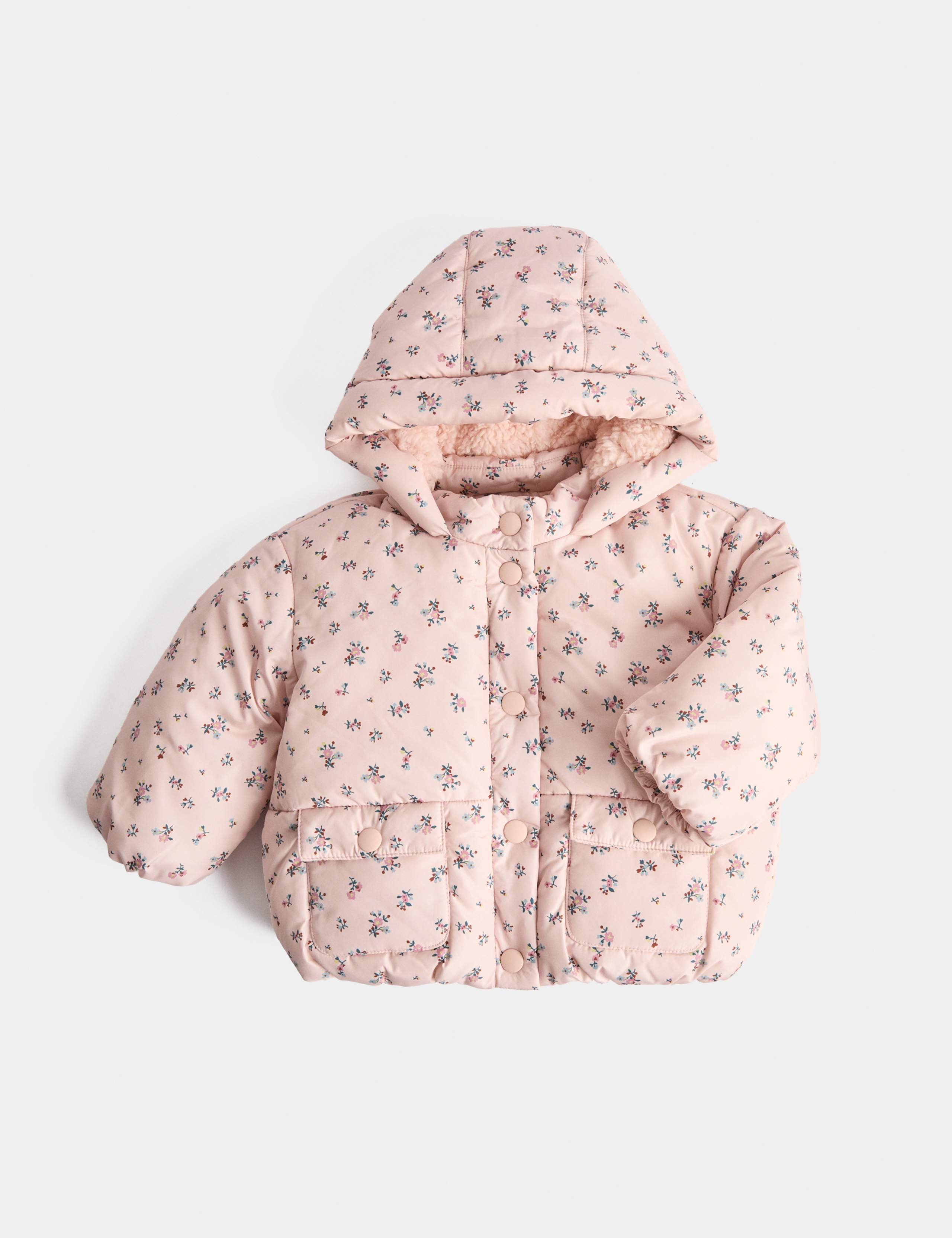 Midweight Ditsy Padded Hooded Jacket (0-5 Yrs)