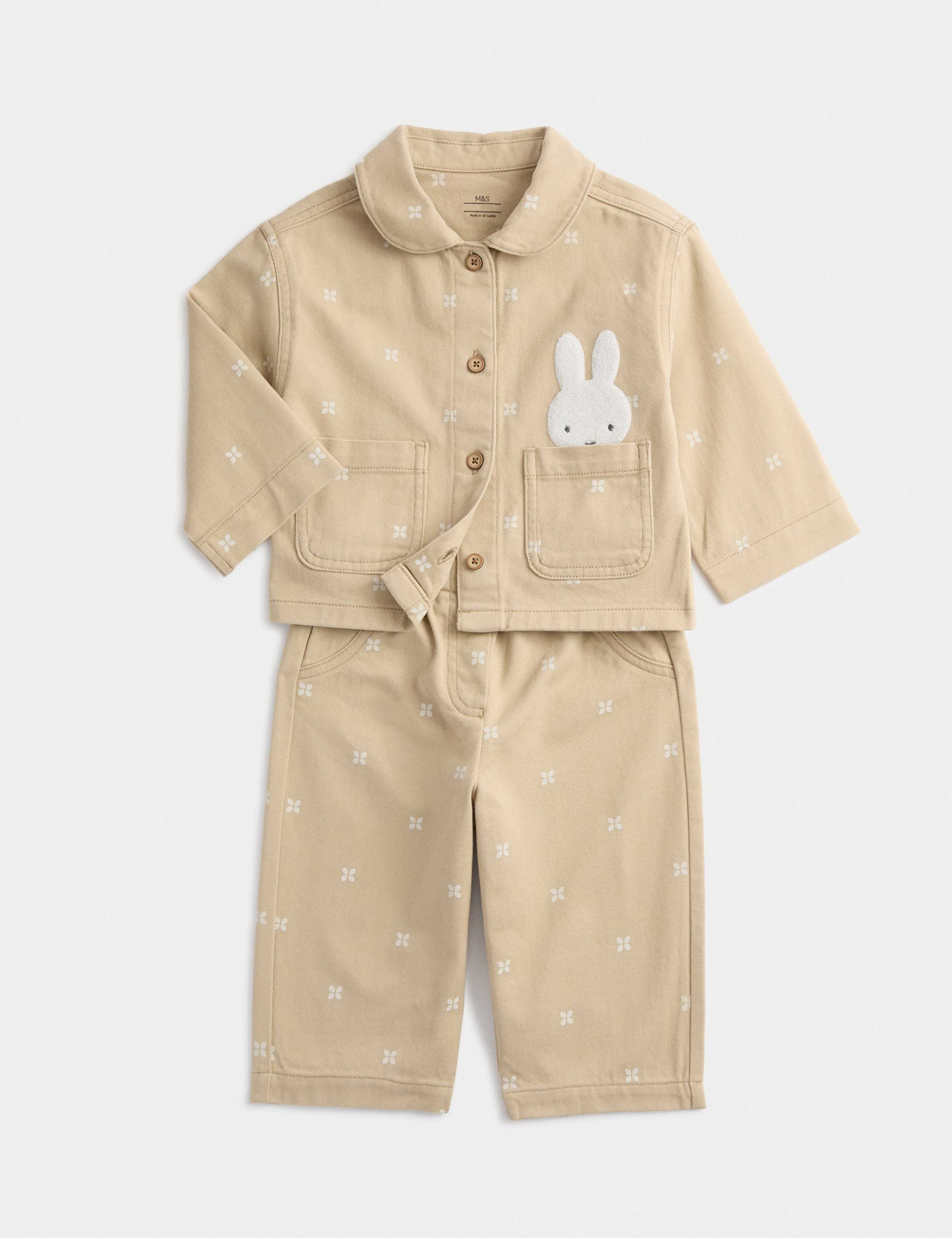 Denim Garment Dyed Miffy™ Outfit (0-3 Yrs)