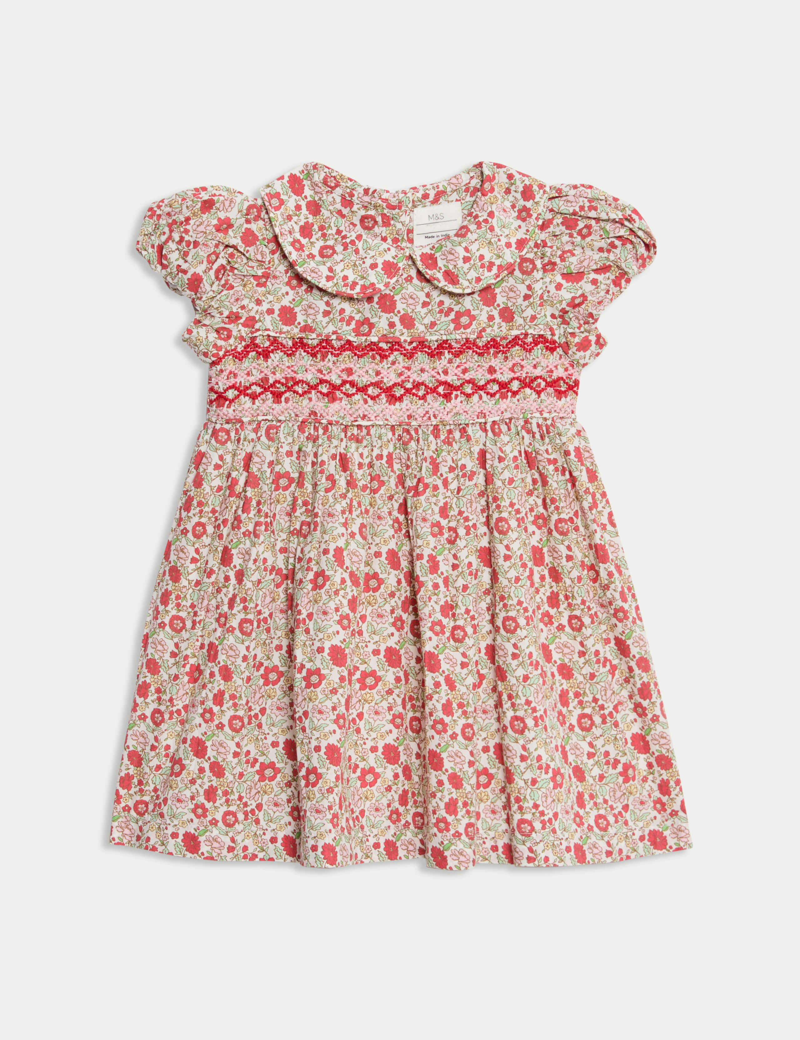 Pure Cotton Floral Dress (0-3 Yrs)
