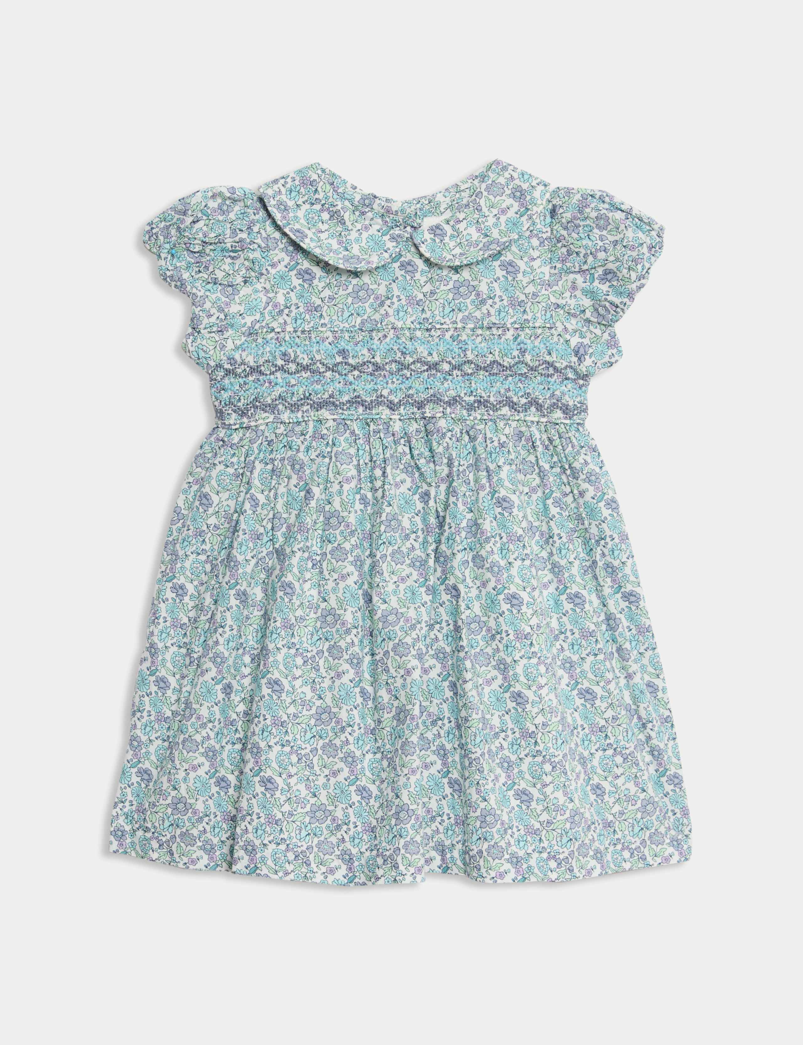 Pure Cotton Floral Dress (0-3 Yrs)