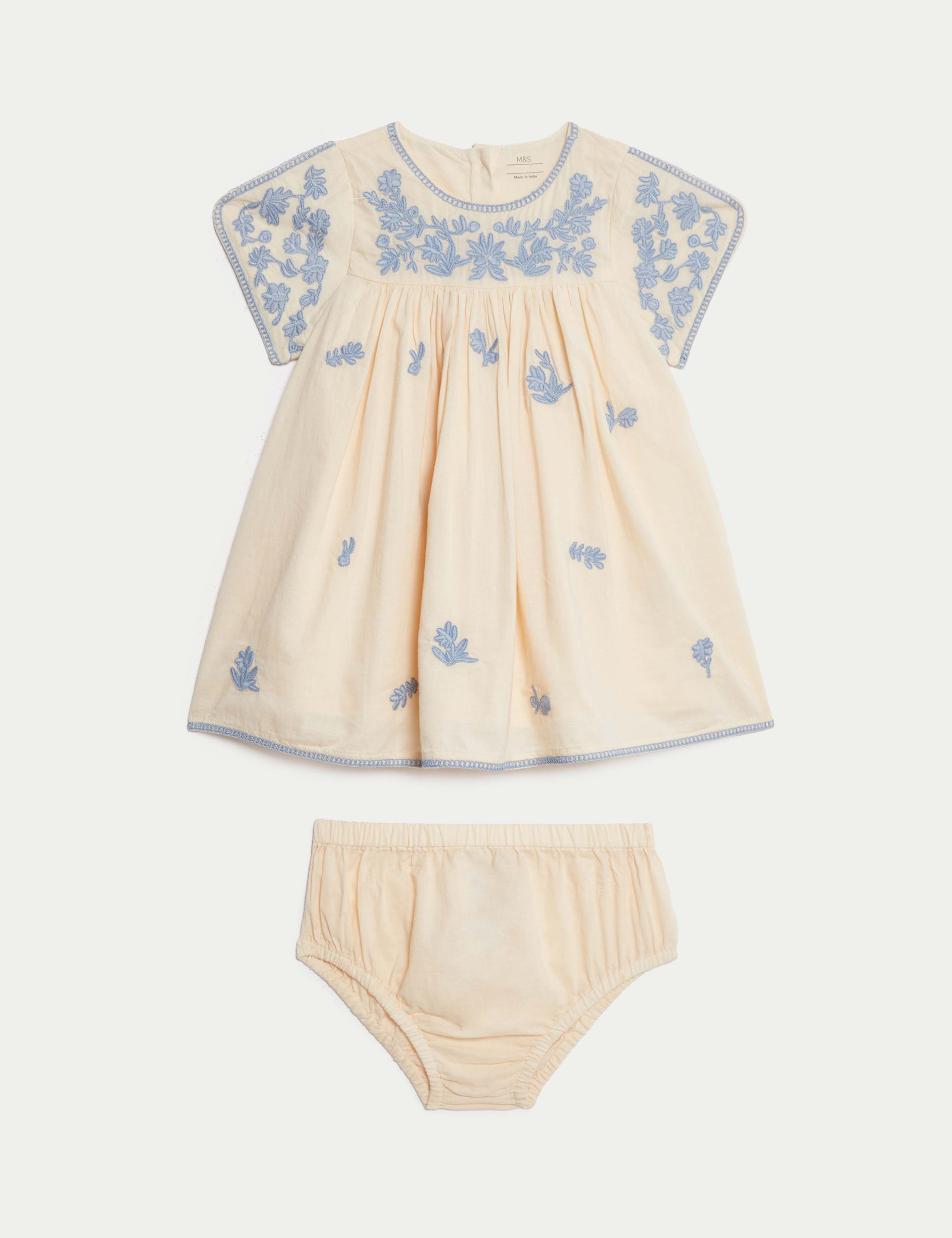2pc Pure Cotton Embroidered Outfit (0-6 Yrs)