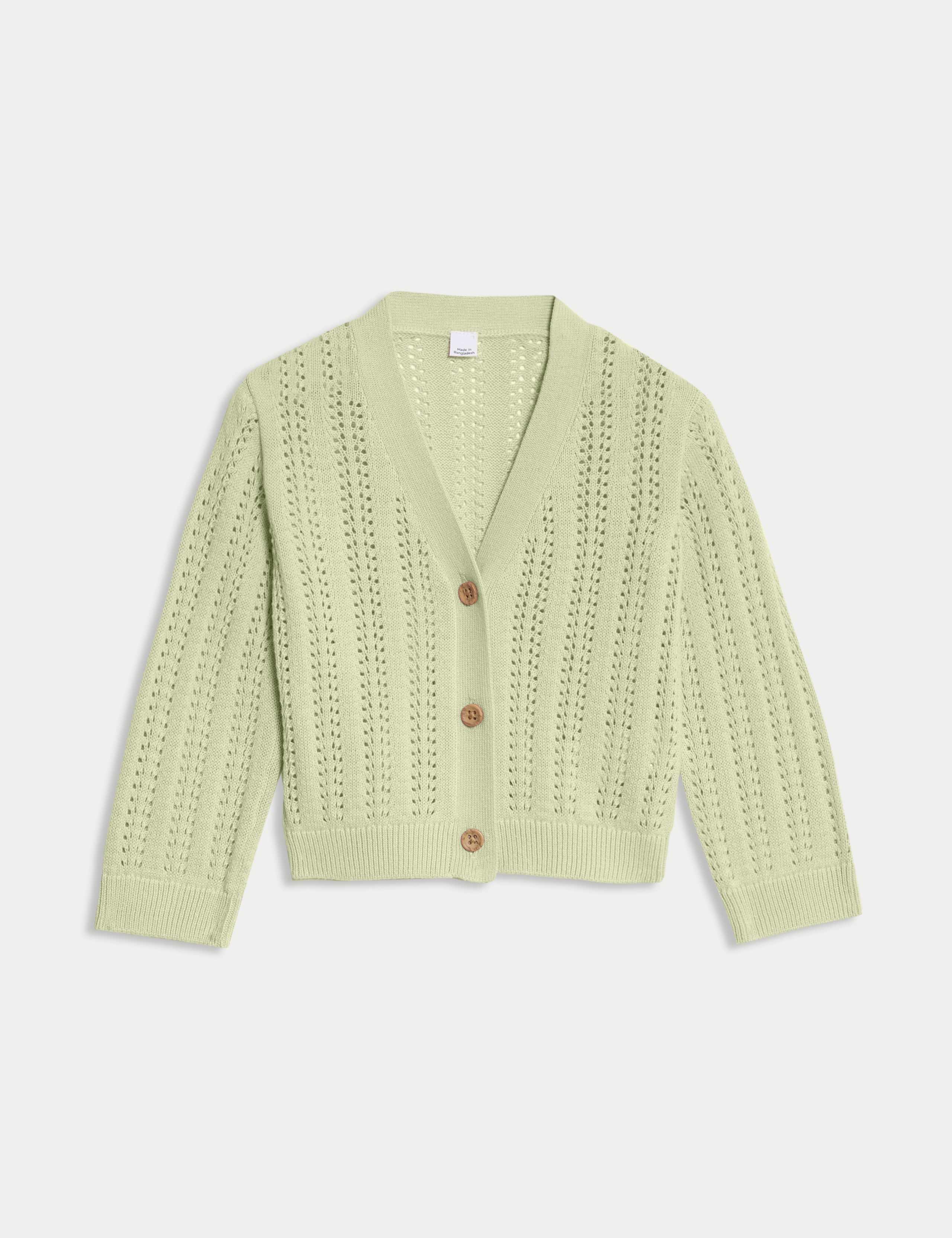 Pure Cotton Knitted Cardigan (0 Mths-3 Yrs)
