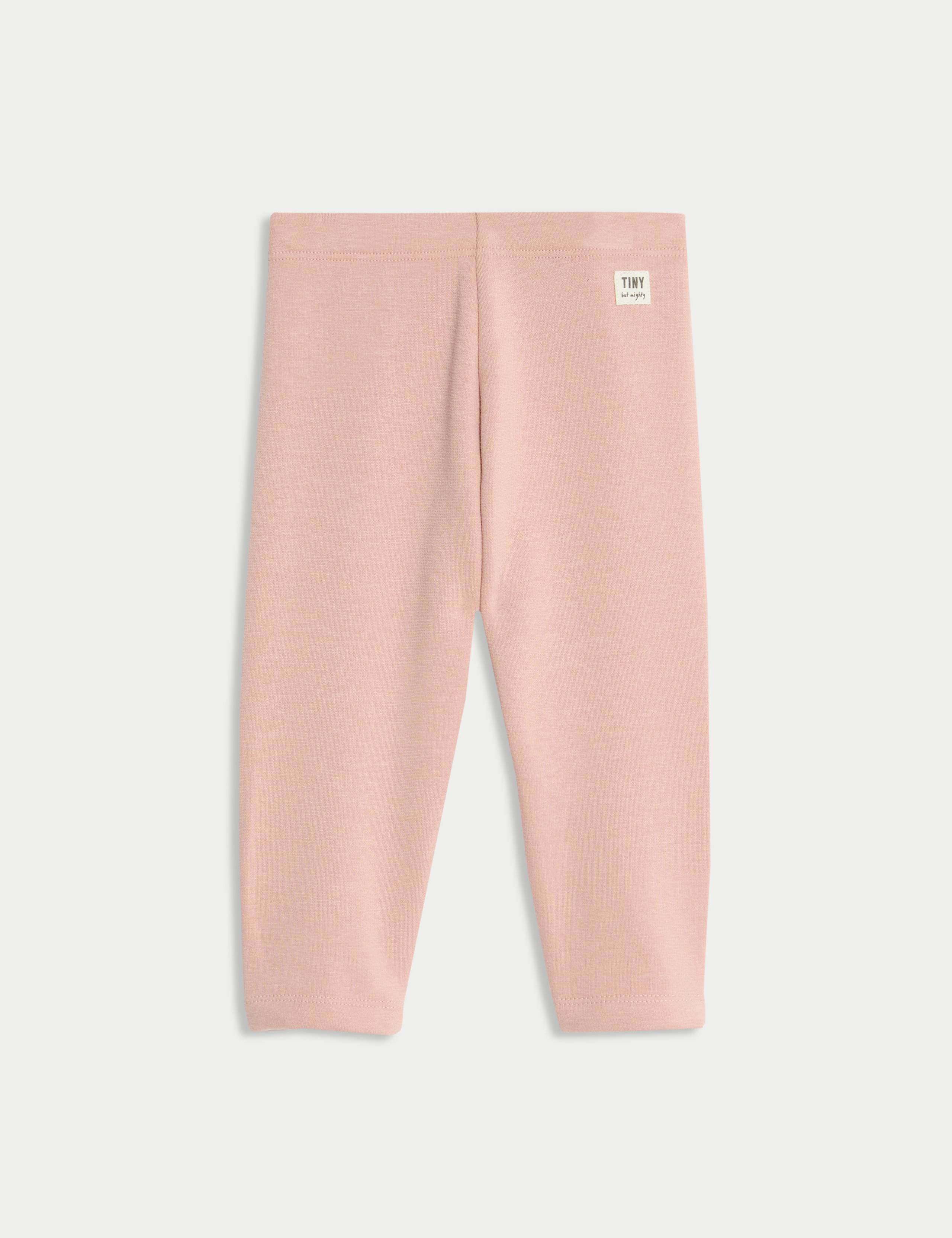 Cotton Blend Fleece Lined Leggings (0-3 Yrs)