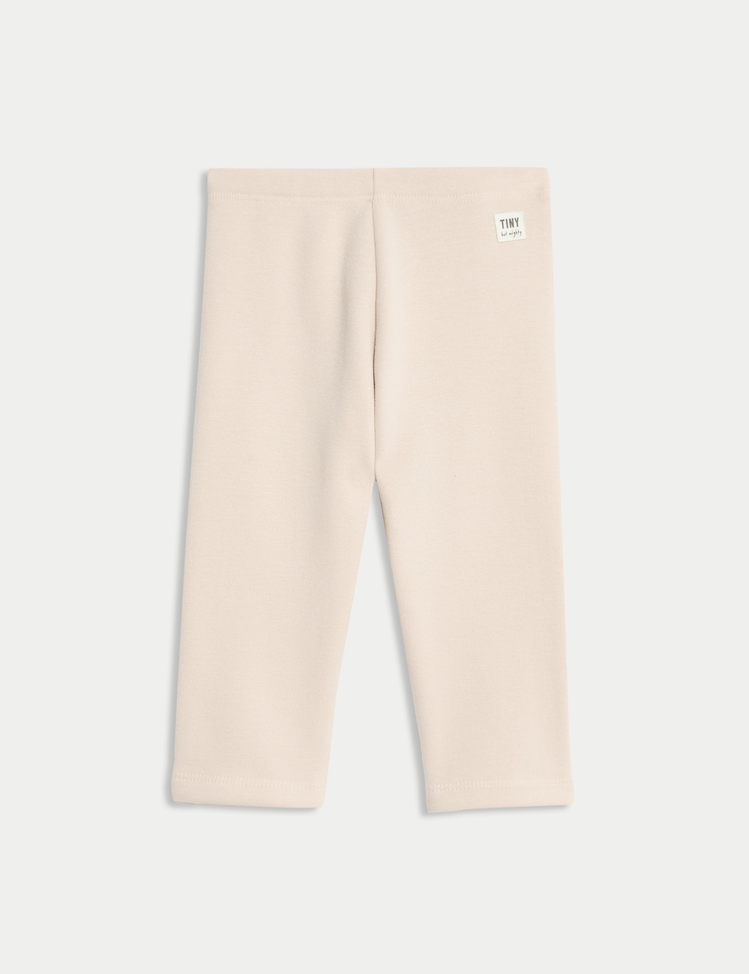 Cotton Blend Fleece Lined Leggings (0-3 Yrs)