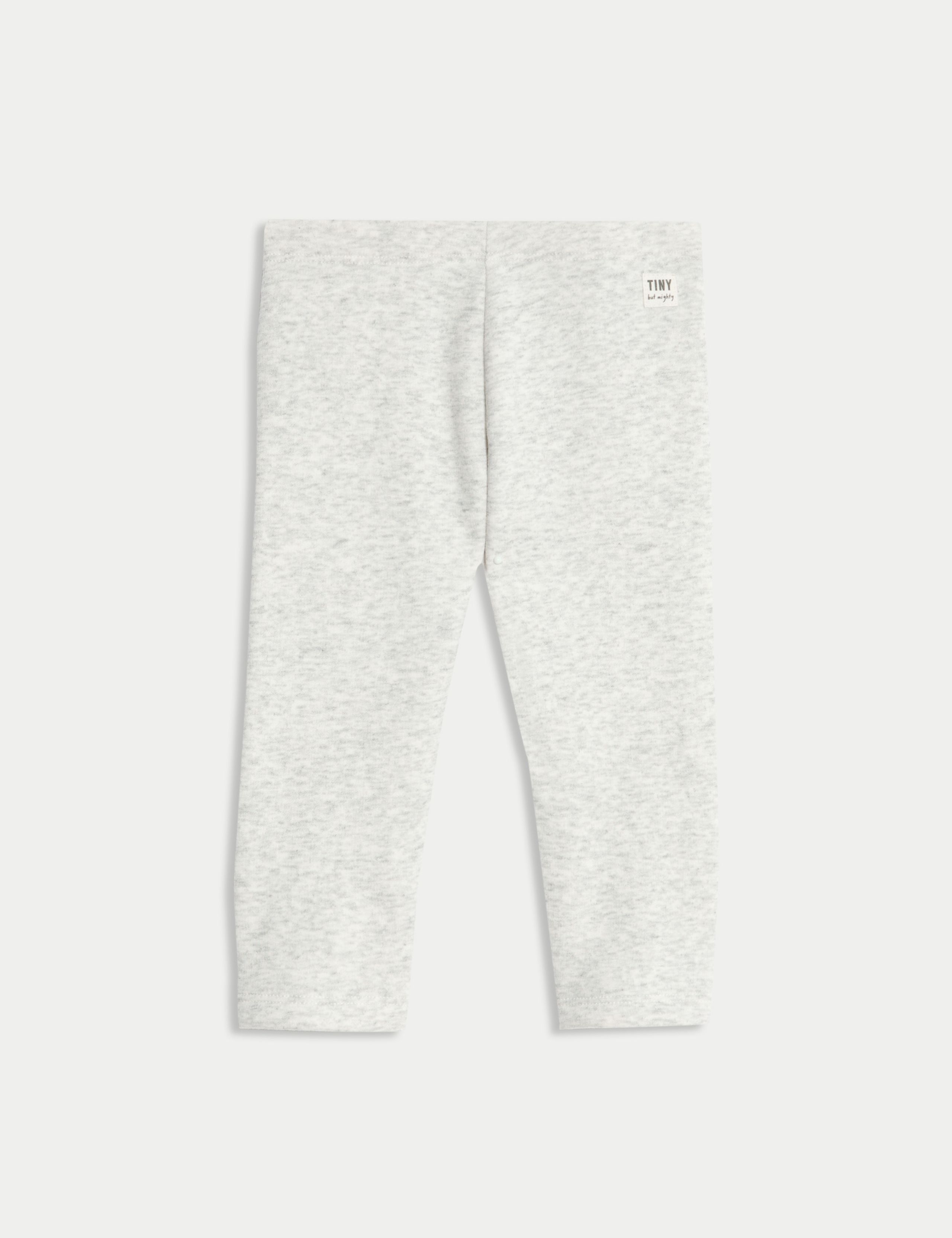 Cotton Blend Fleece Lined Leggings (0-3 Yrs)