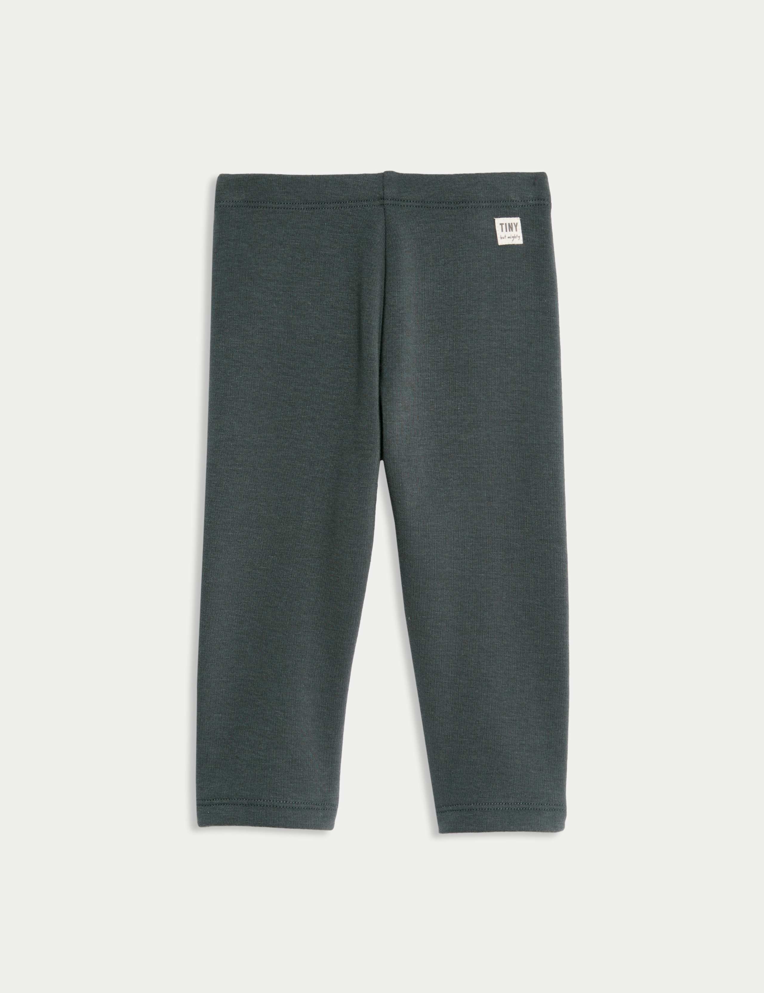 Cotton Blend Fleece Lined Leggings (0-3 Yrs)
