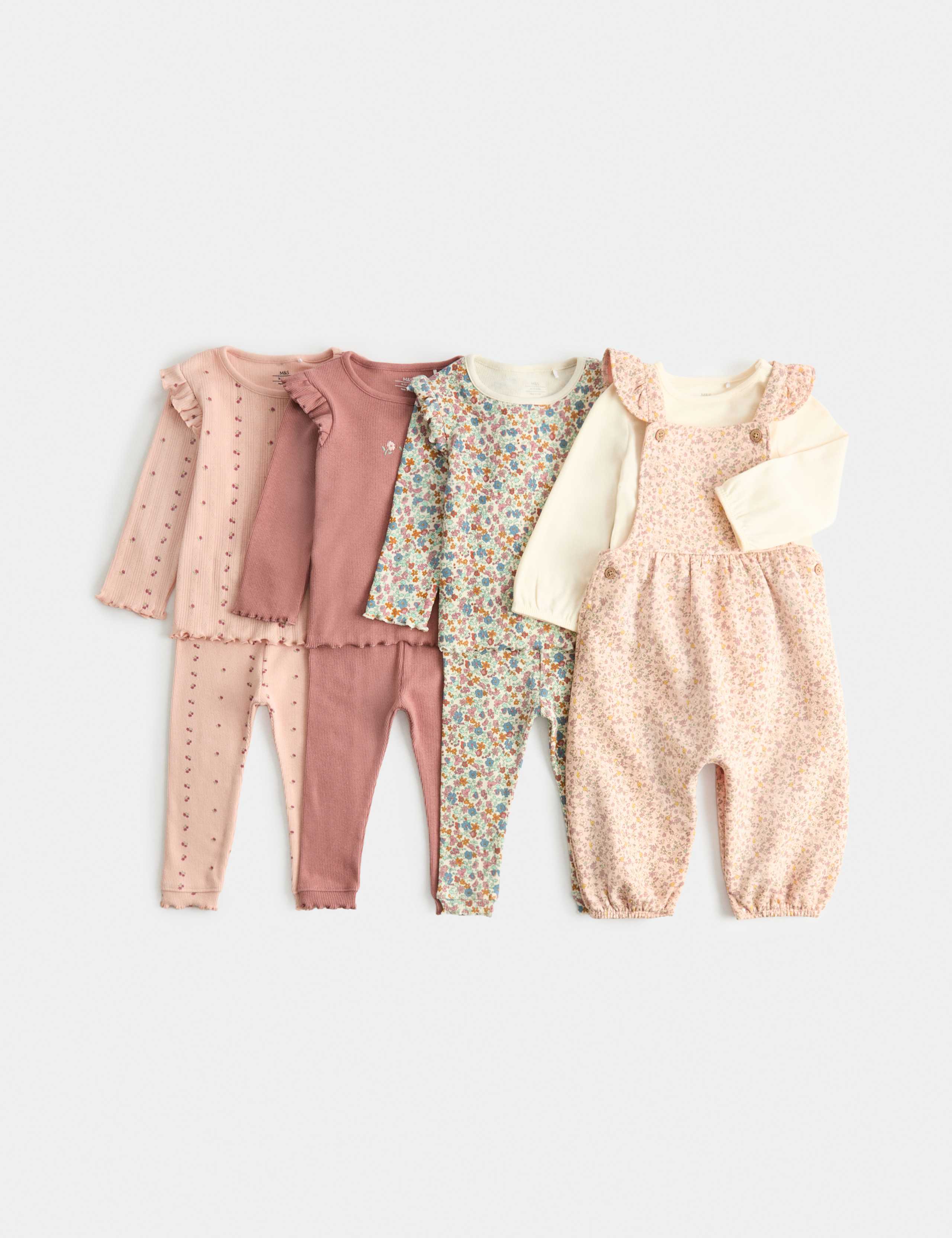 2pc Cotton Rich Ditsy Print Outfit